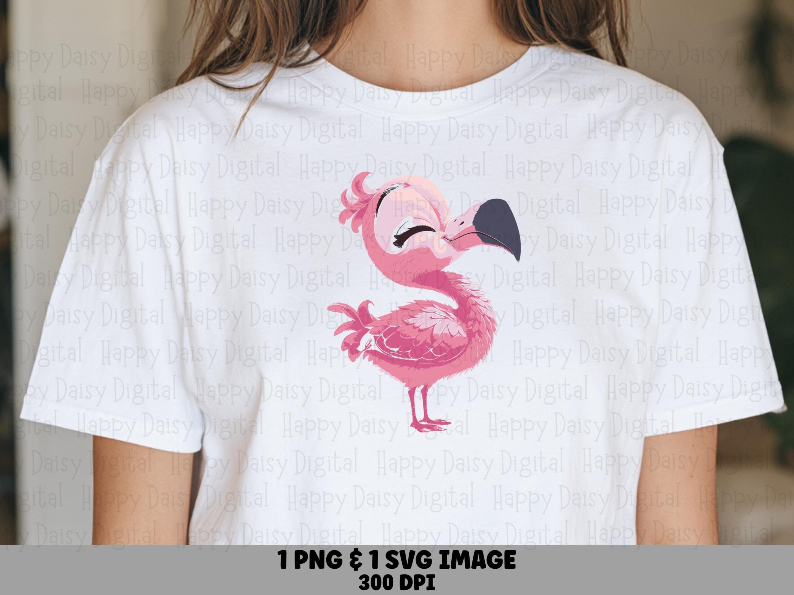 Chubby Flamingo SVG PNG Chubby Flamingo Cartoon Design Sublimation Cricut Silhouette Canva Commercial Use POD