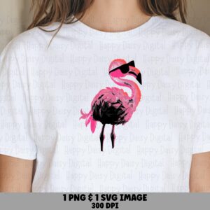 Sunglasses Flamingo SVG PNG Sunglasses Flamingo Stylized Design Sublimation Cricut Silhouette Canva Commercial Use POD