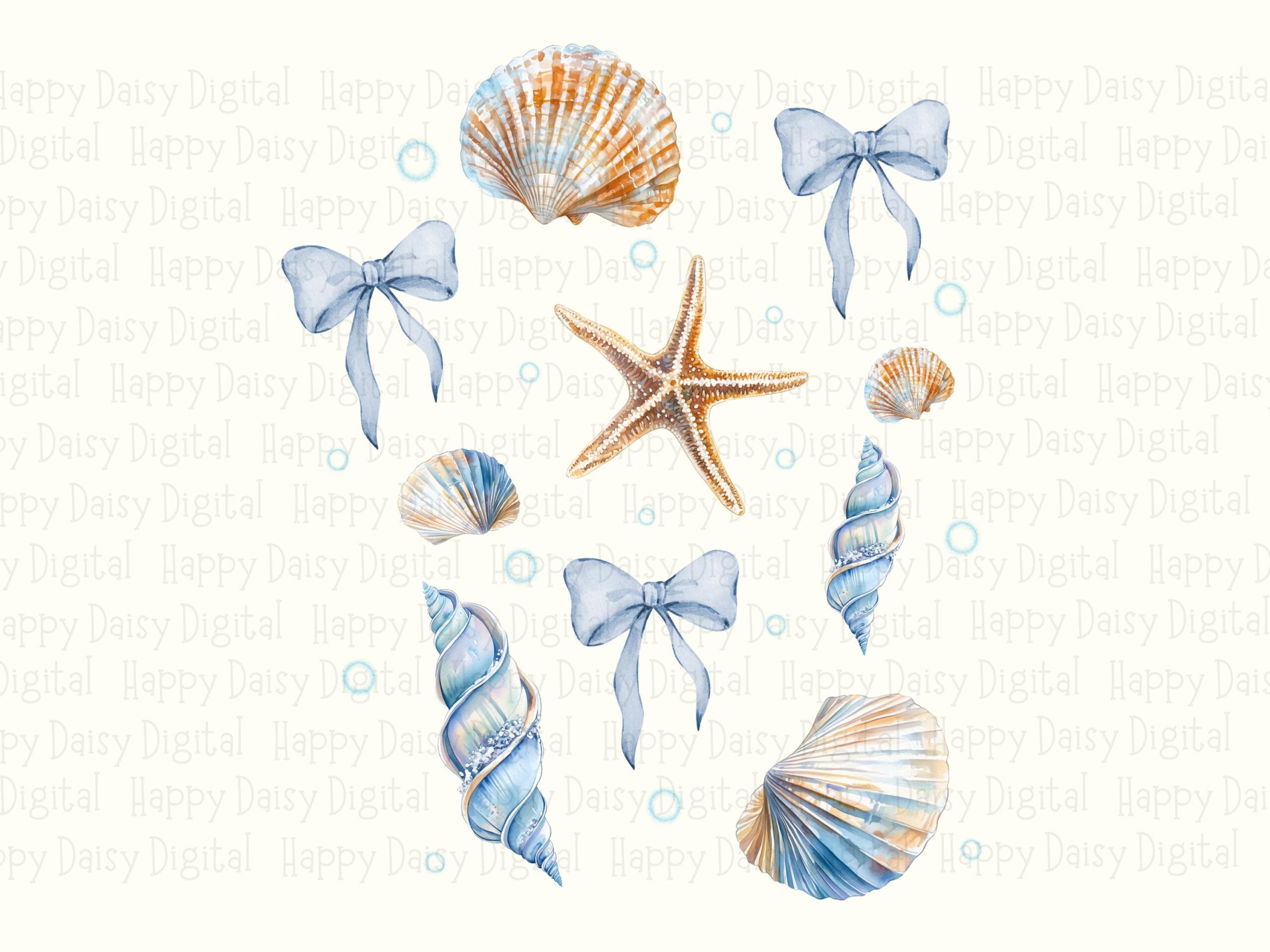 Coastal Treasures PNG Seashell Design Coastal Treasures Sublimation Beach Summer Commercial Use POD - Image 2