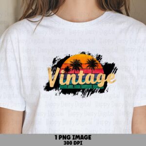Vintage PNG Vintage Design Retro Badge Sublimation Beach Summer Commercial Use POD