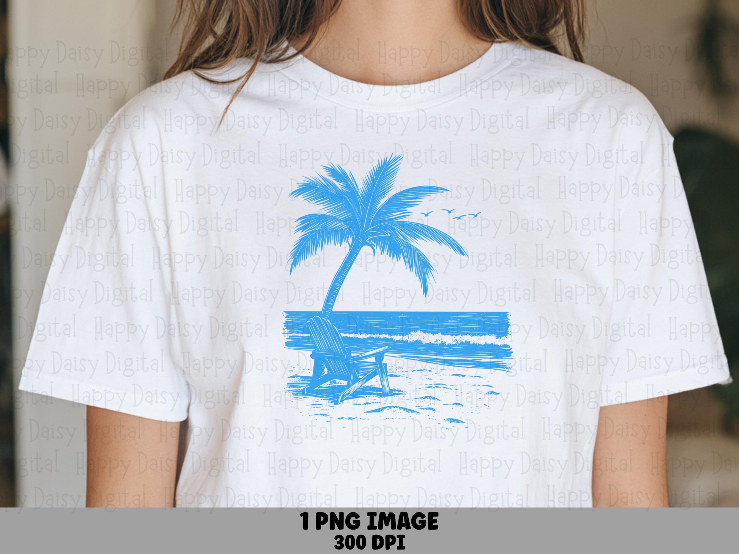 Palm Beach Line Art PNG Line Art Design Minimalist Palm Sublimation Beach Summer Commercial Use POD