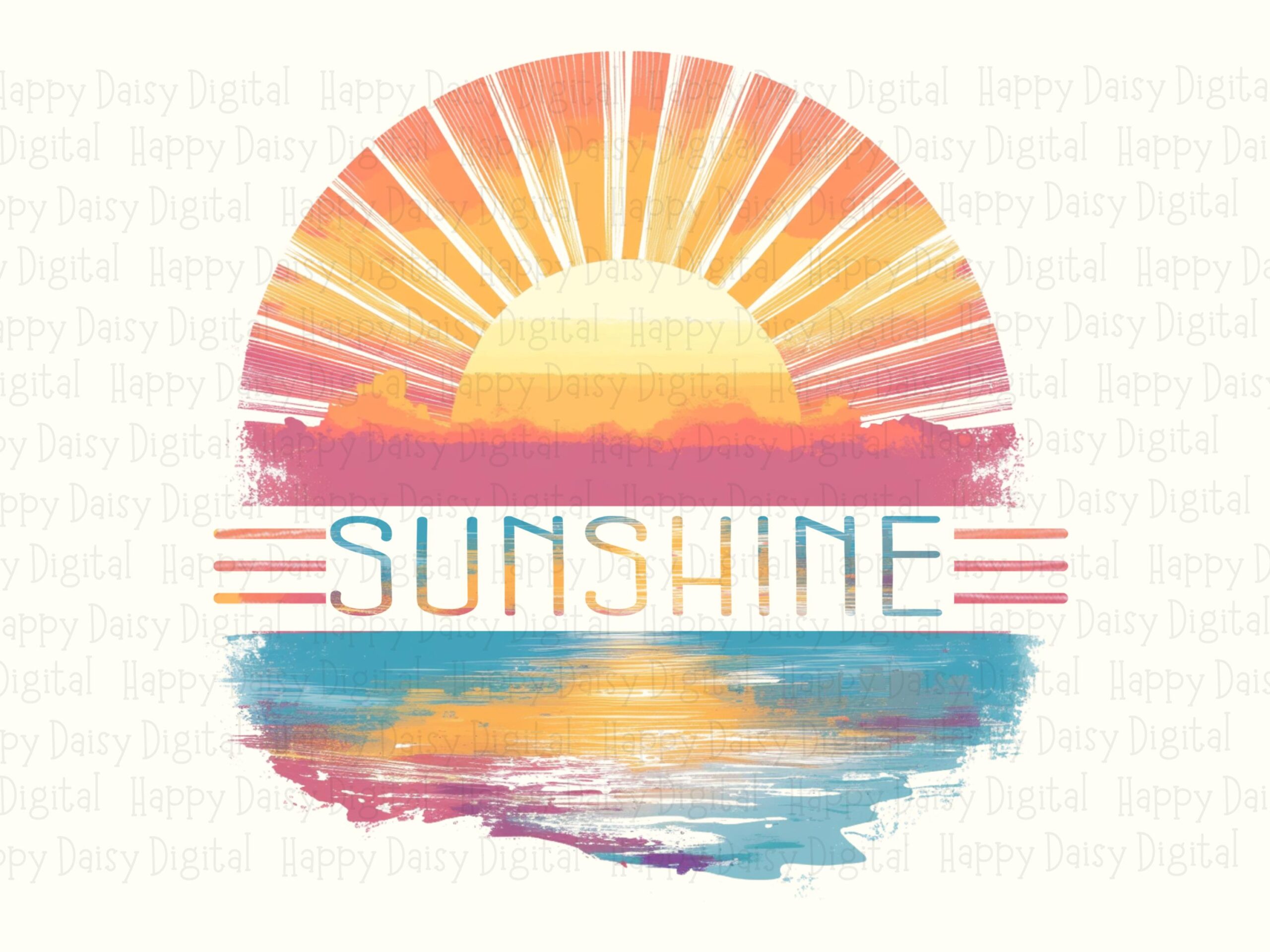 Sunshine PNG Sunshine Design Sunset Badge Sublimation Beach Summer Commercial Use POD - Image 2