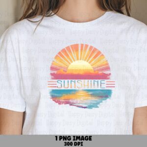Sunshine PNG Sunshine Design Sunset Badge Sublimation Beach Summer Commercial Use POD