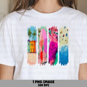 Beach Lifestyle Strip PNG Photo Strip Design Sublimation Design Beach Summer Commercial Use POD