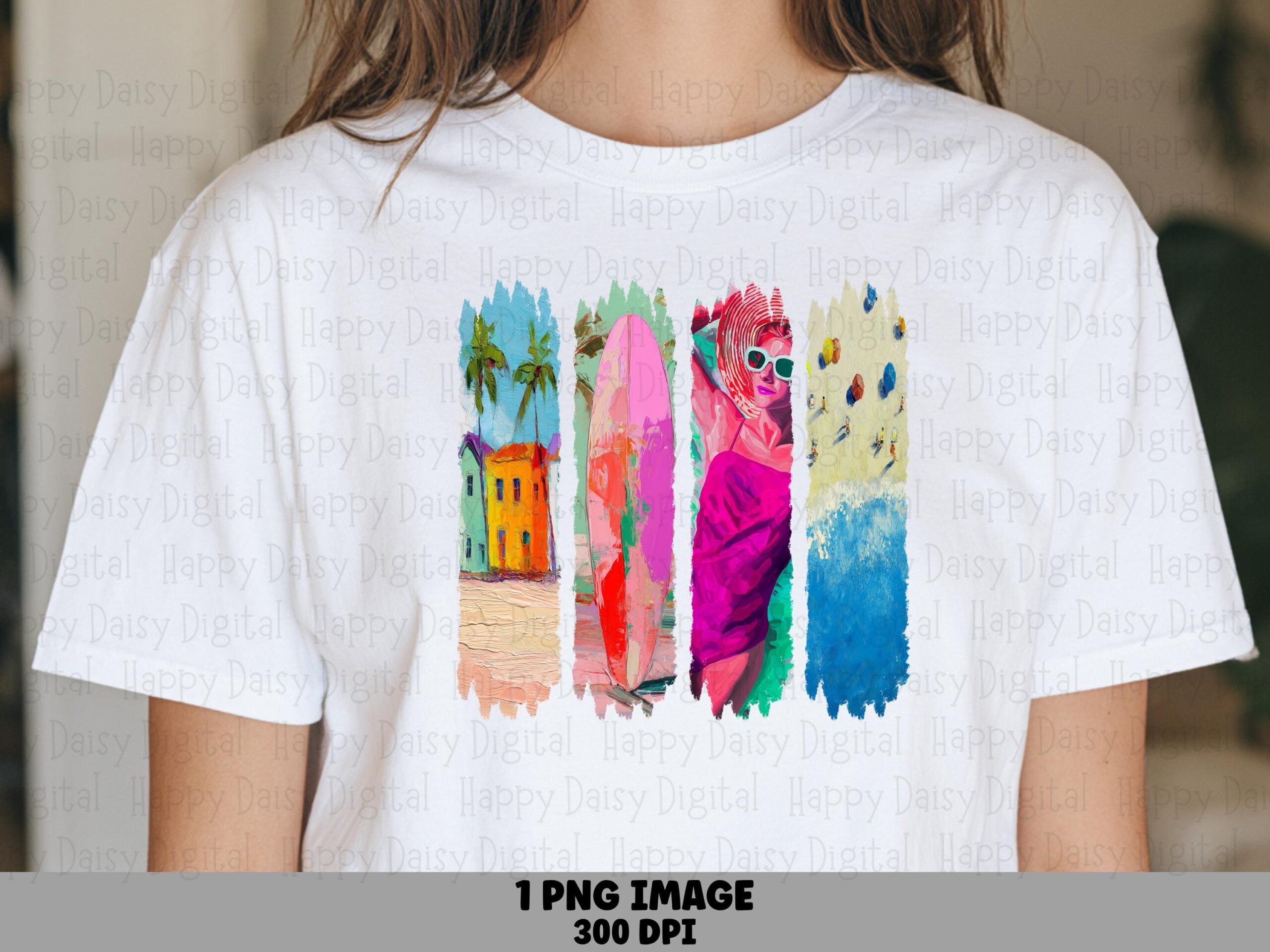 Beach Lifestyle Strip PNG Photo Strip Design Sublimation Design Beach Summer Commercial Use POD