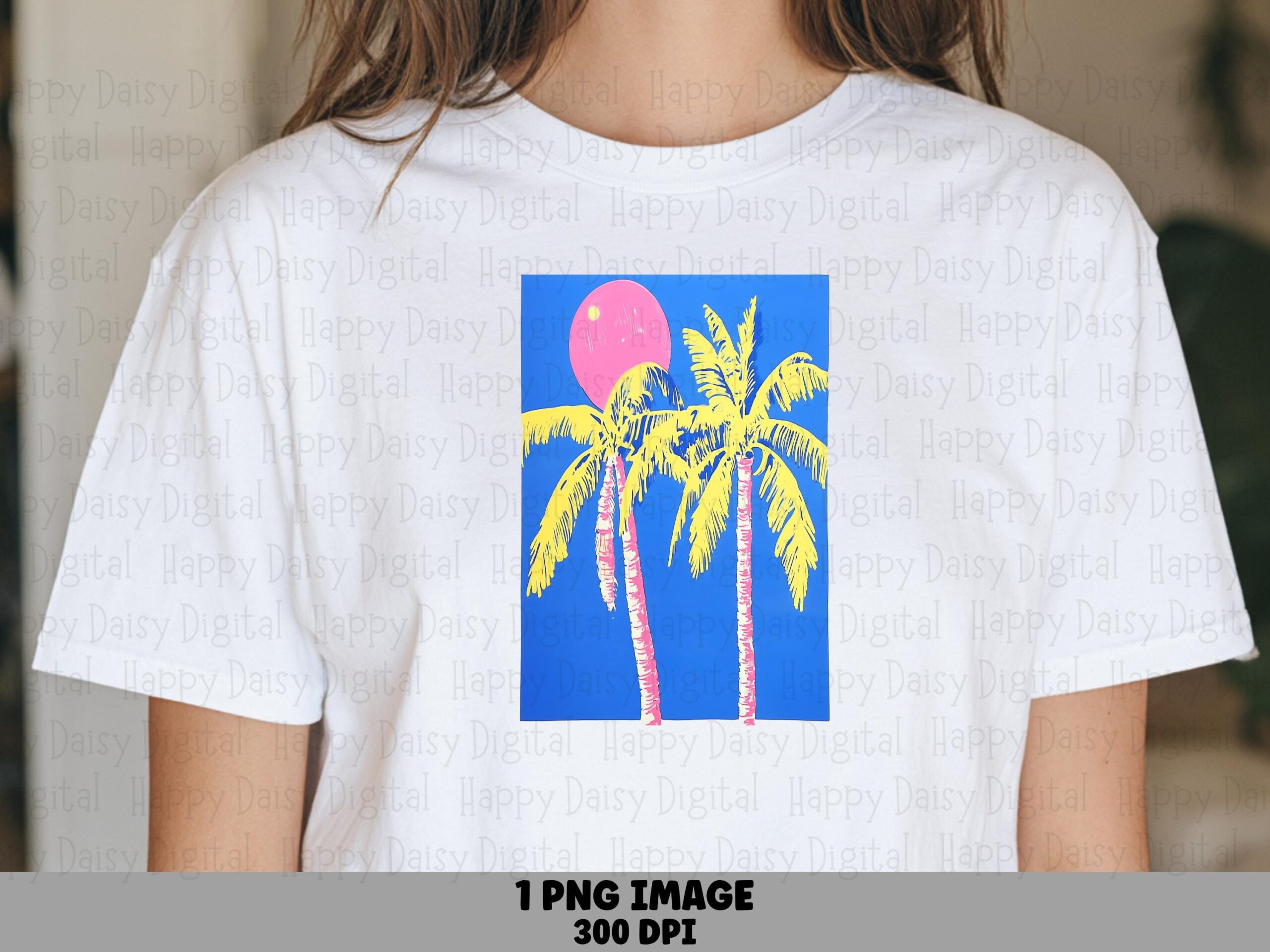 Pop Art Palms PNG Pop Art Design Sublimation Design Beach Summer Commercial Use POD