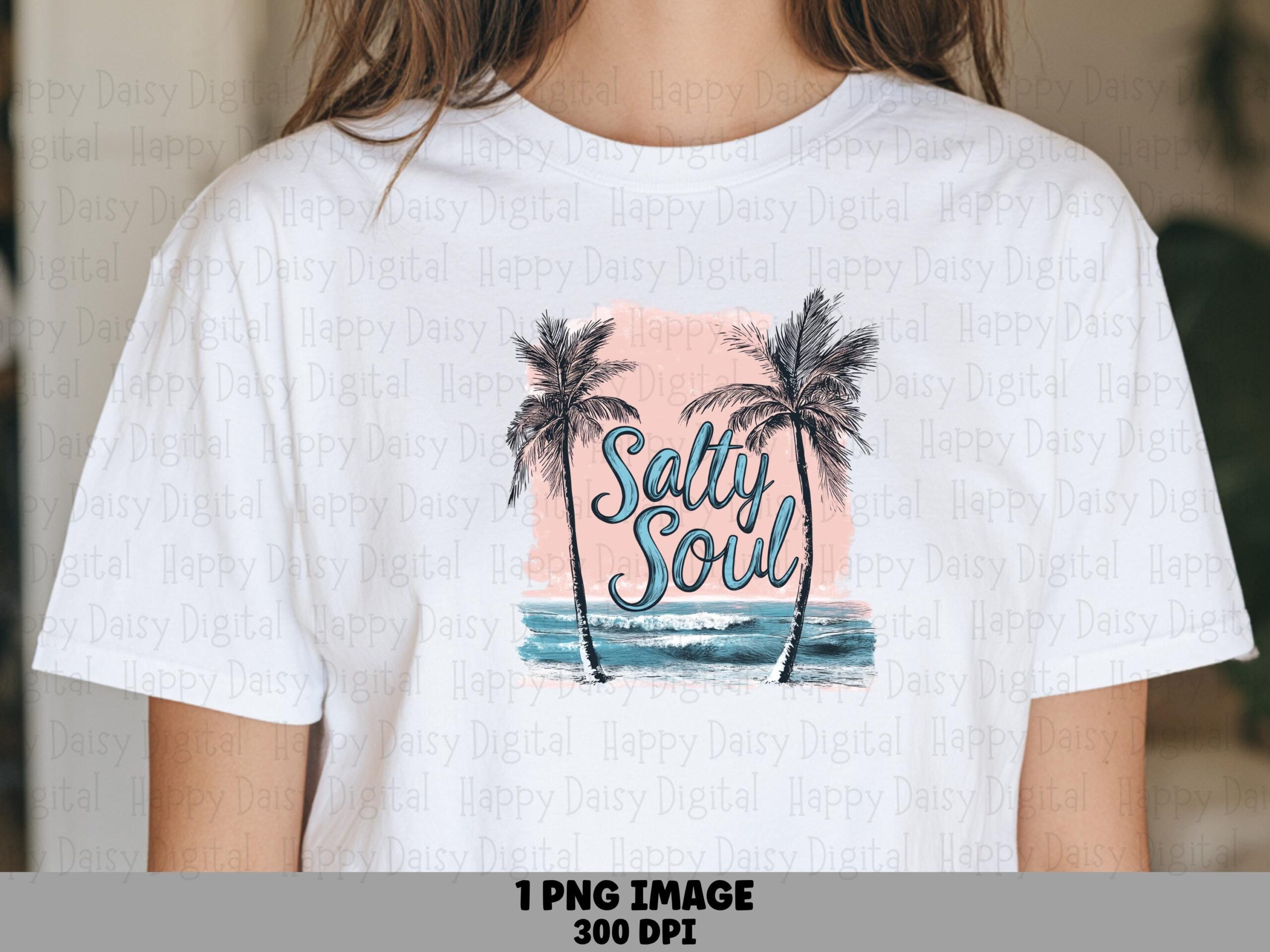 Salty Soul PNG Salty Soul Sublimation Design Beach Summer Commercial Use POD