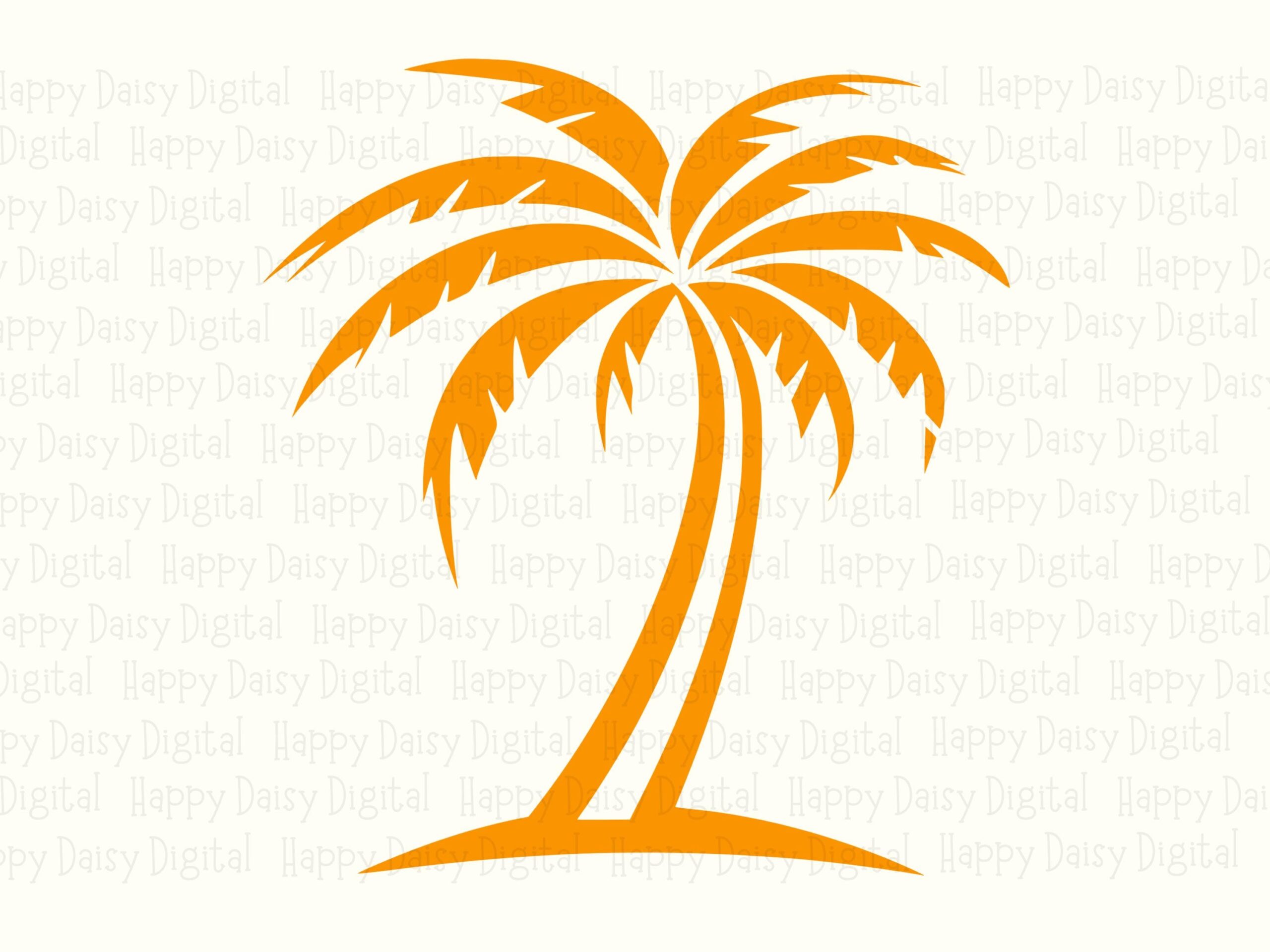 Bold Orange Palm SVG PNG Orange Palm Design Bold Silhouette Sublimation Cricut Silhouette Canva Commercial Use POD - Image 2