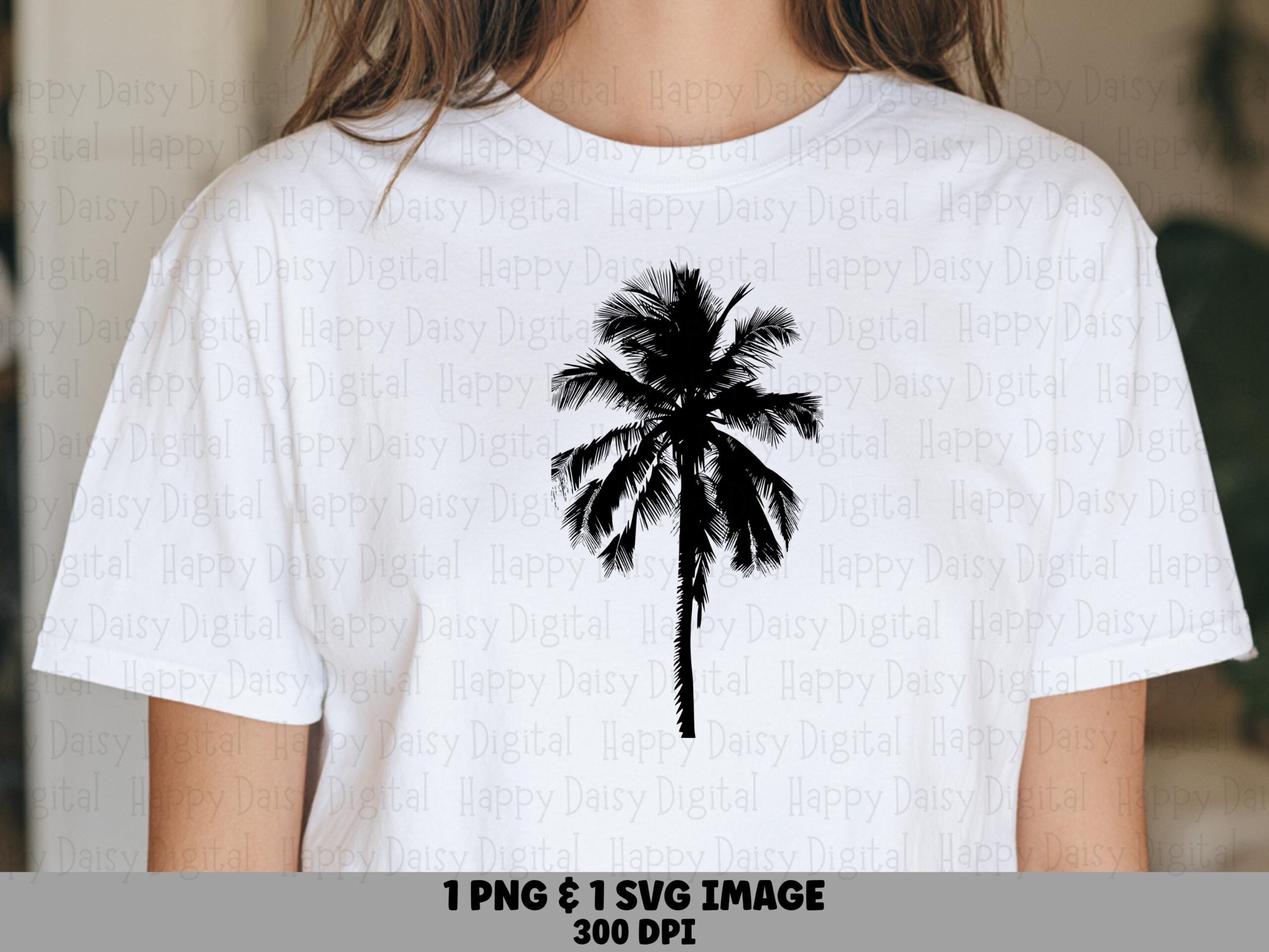 Classic Palm Silhouette SVG PNG Black Palm Design Classic Silhouette Sublimation Cricut Silhouette Canva Commercial Use POD