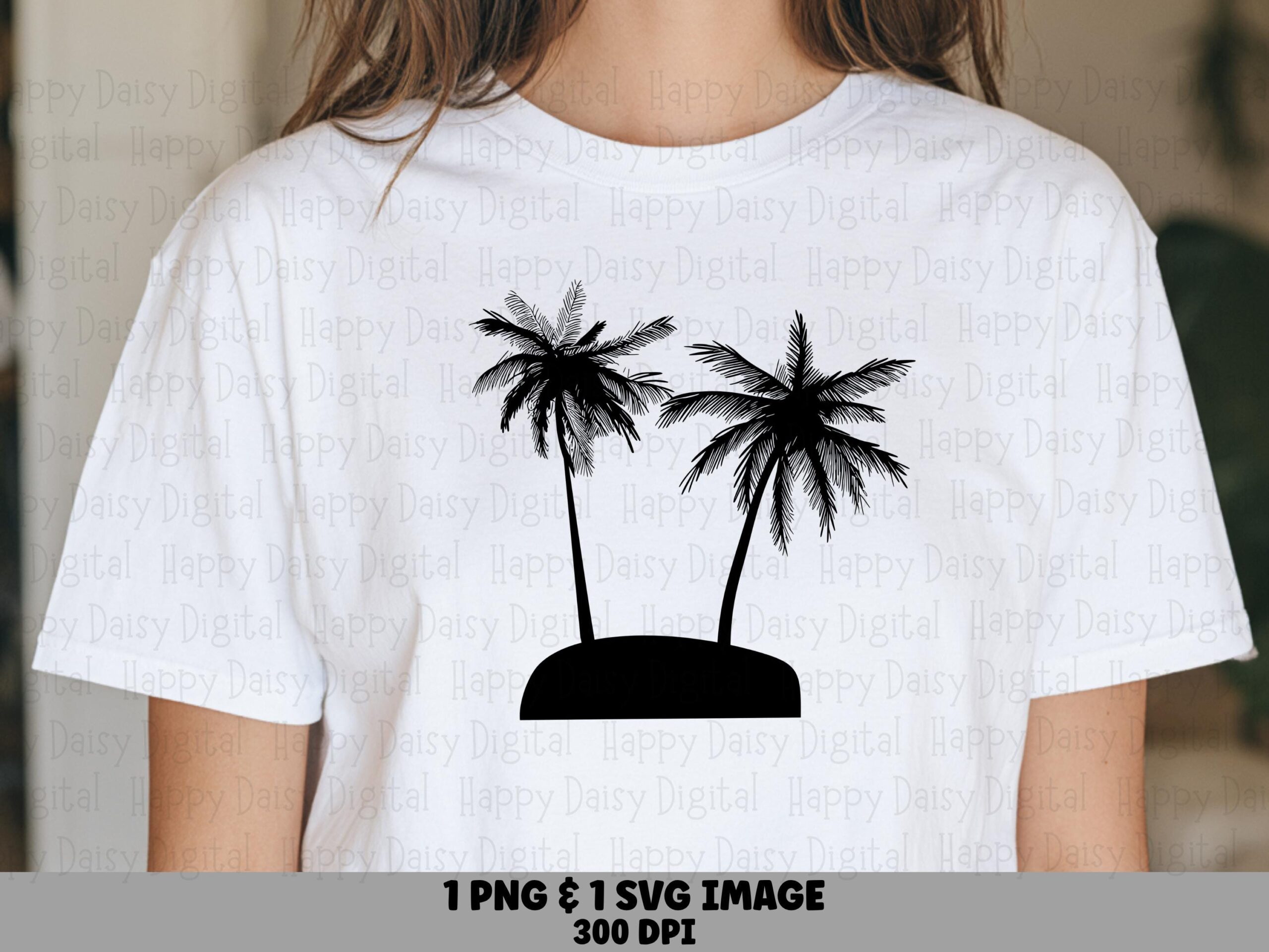 Island Palm Silhouette SVG PNG Island Silhouette Palm Trees Design Sublimation Cricut Silhouette Canva Commercial Use POD