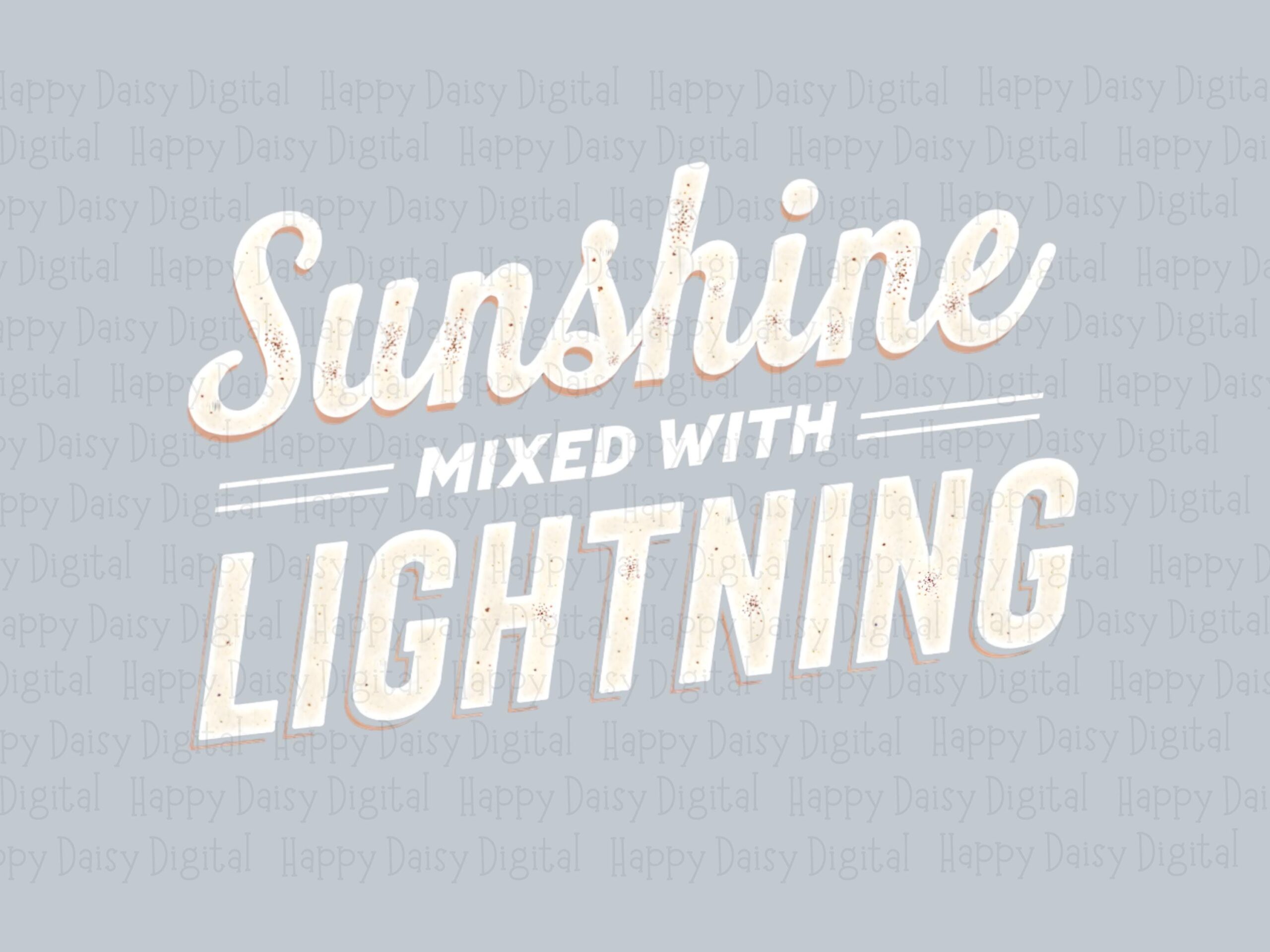 Sunshine Mixed With Lightning PNG Sublimation Design Beach Summer Retro Text Commercial Use POD - Image 2