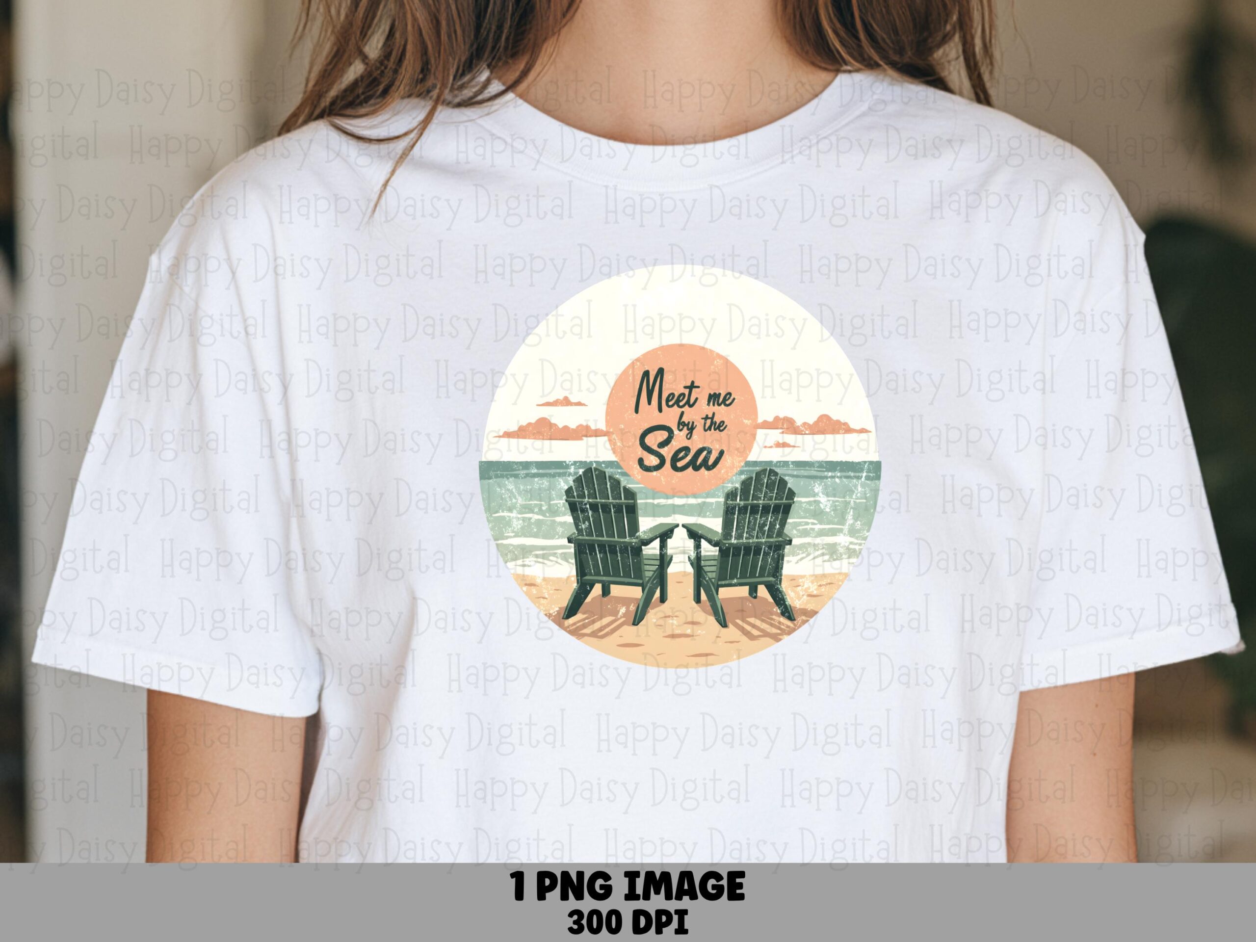 Meet Me By The Sea PNG Sublimation Design Beach Summer Beach Chairs Commercial Use POD