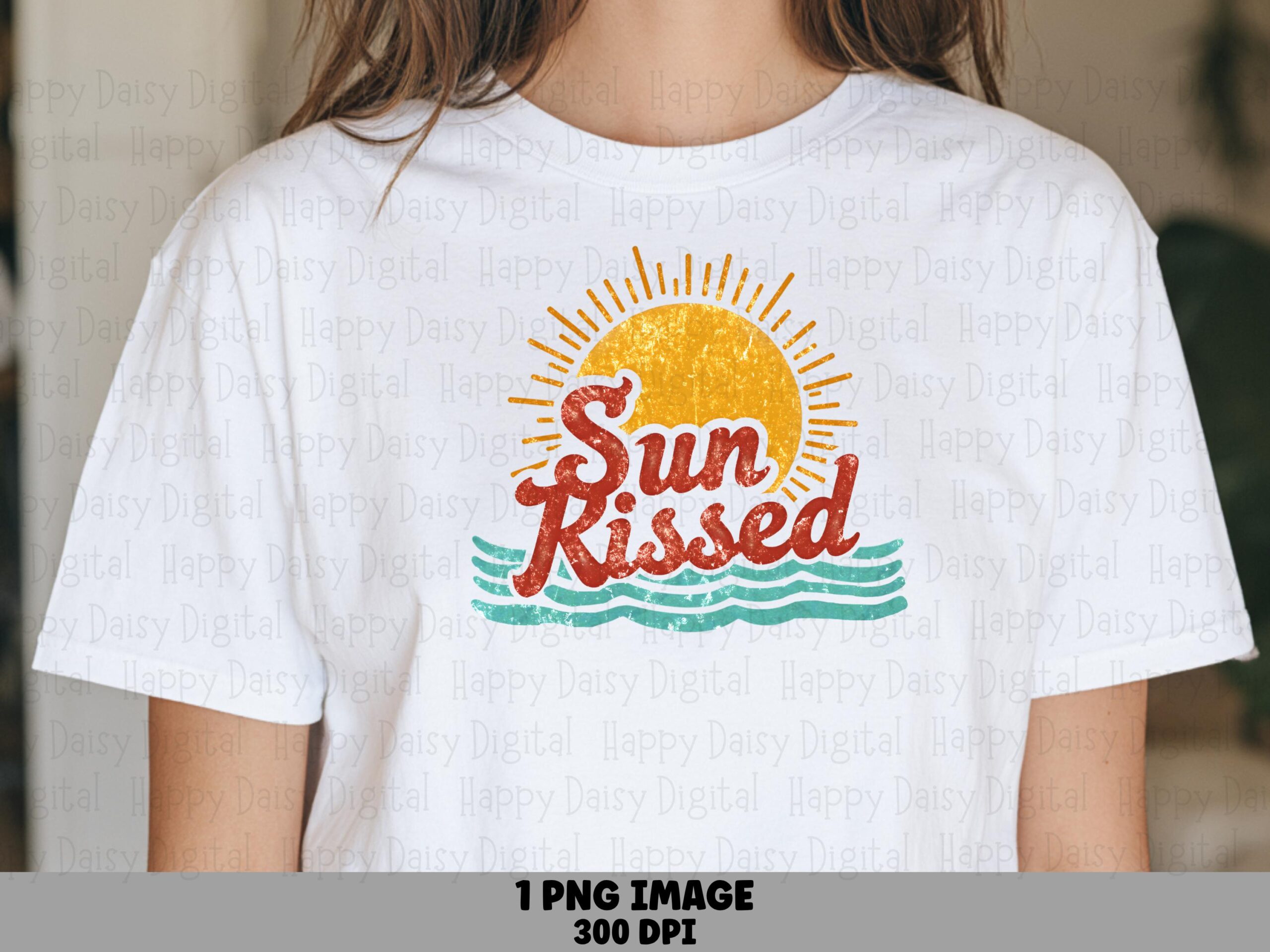 Sun Kissed PNG Sublimation Design Beach Summer Sun Kissed Commercial Use POD