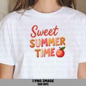 Sweet Summer Time PNG Sublimation Design Beach Summer Fruit Design Commercial Use POD