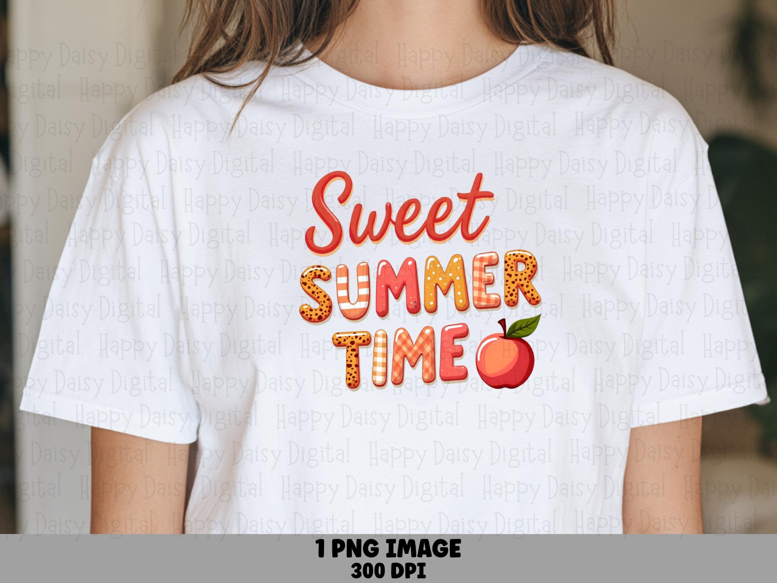 Sweet Summer Time PNG Sublimation Design Beach Summer Fruit Design Commercial Use POD