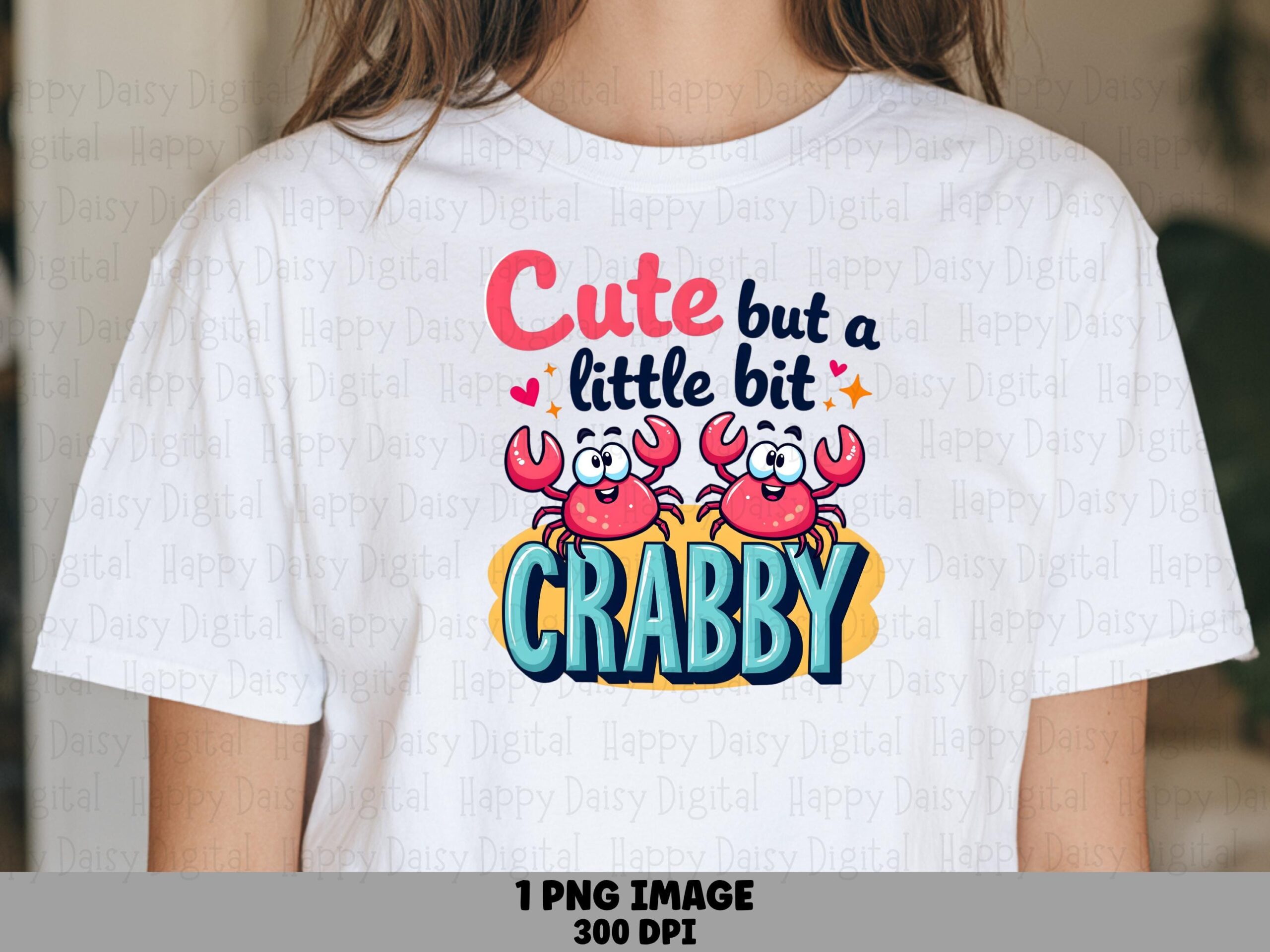 Cute But A Little Bit Crabby PNG Sublimation Design Beach Summer Two Crabs Commercial Use POD