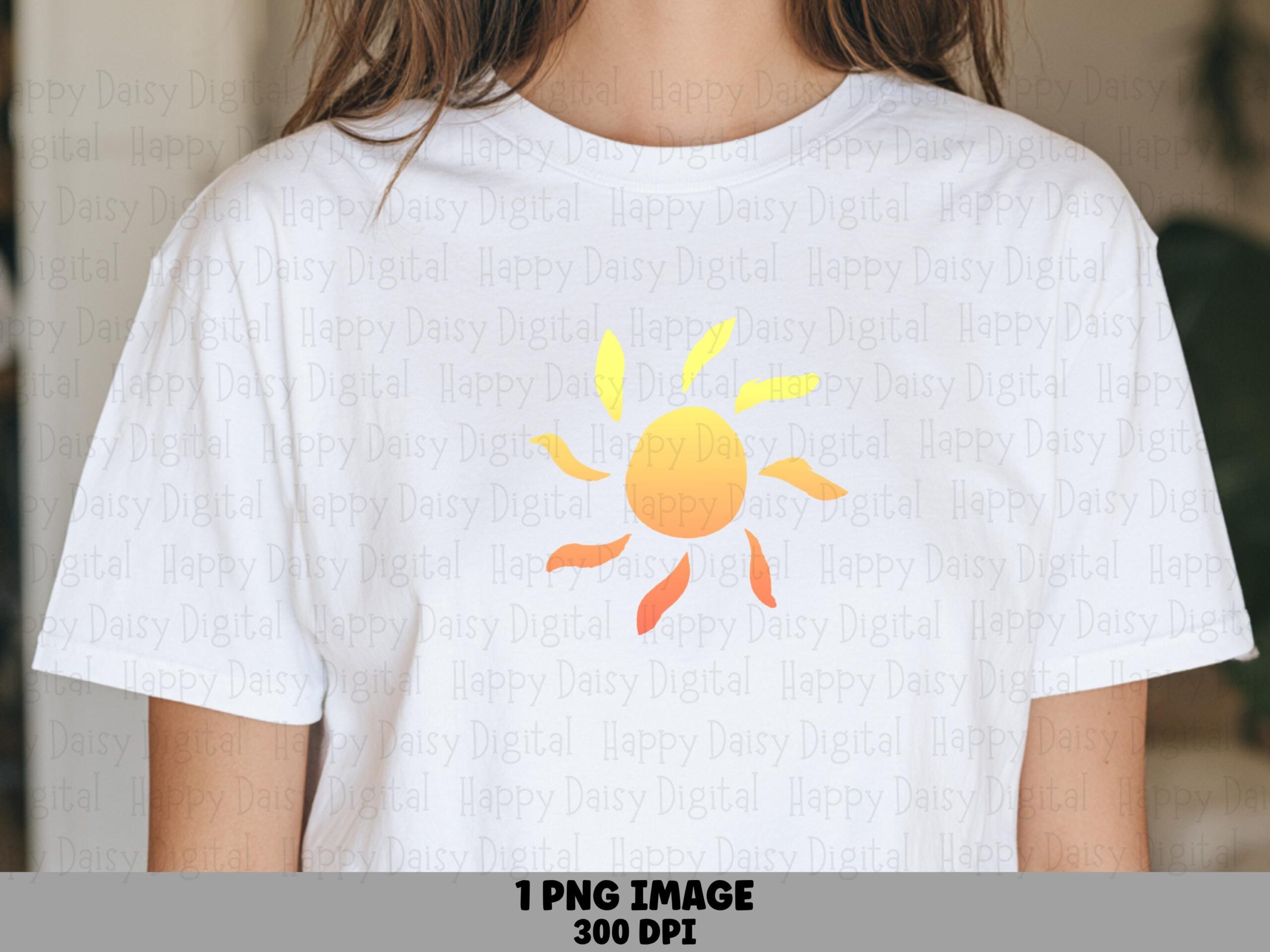 Sun Icon PNG Sublimation Design Beach Summer Minimalist Sun Commercial Use POD
