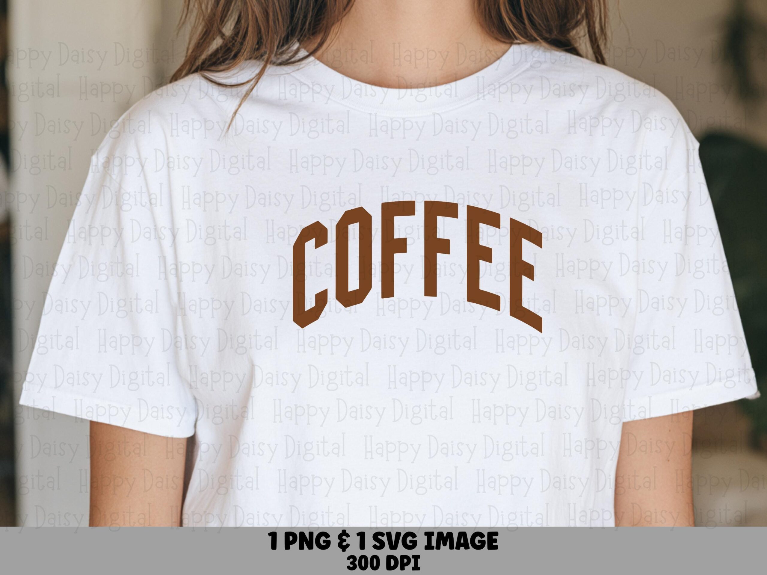 Coffee SVG PNG Coffee Varsity Text Arch Design Cricut Silhouette Canva Commercial Use POD