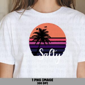 Salty PNG Salty Design Sunset Gradient Sublimation Beach Summer Commercial Use POD