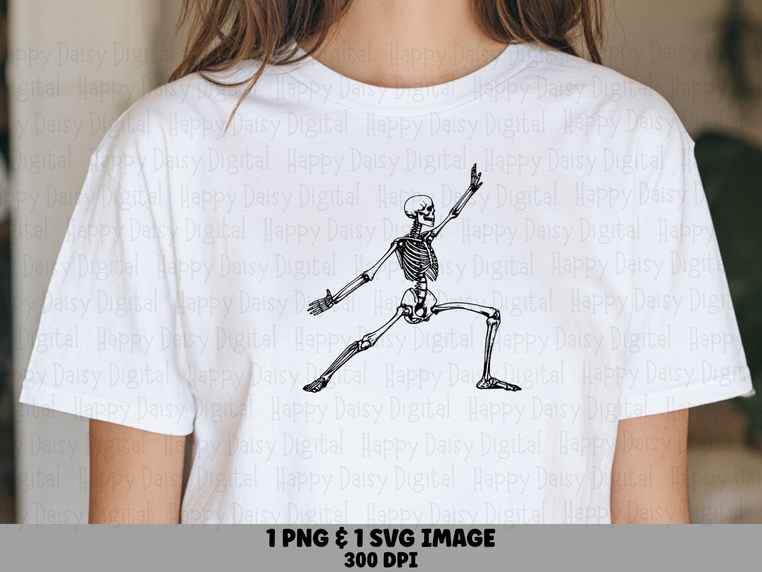 Dancing Skeleton SVG PNG Dancing Skeleton Design Skeleton Illustration Cricut Silhouette Canva Commercial Use POD