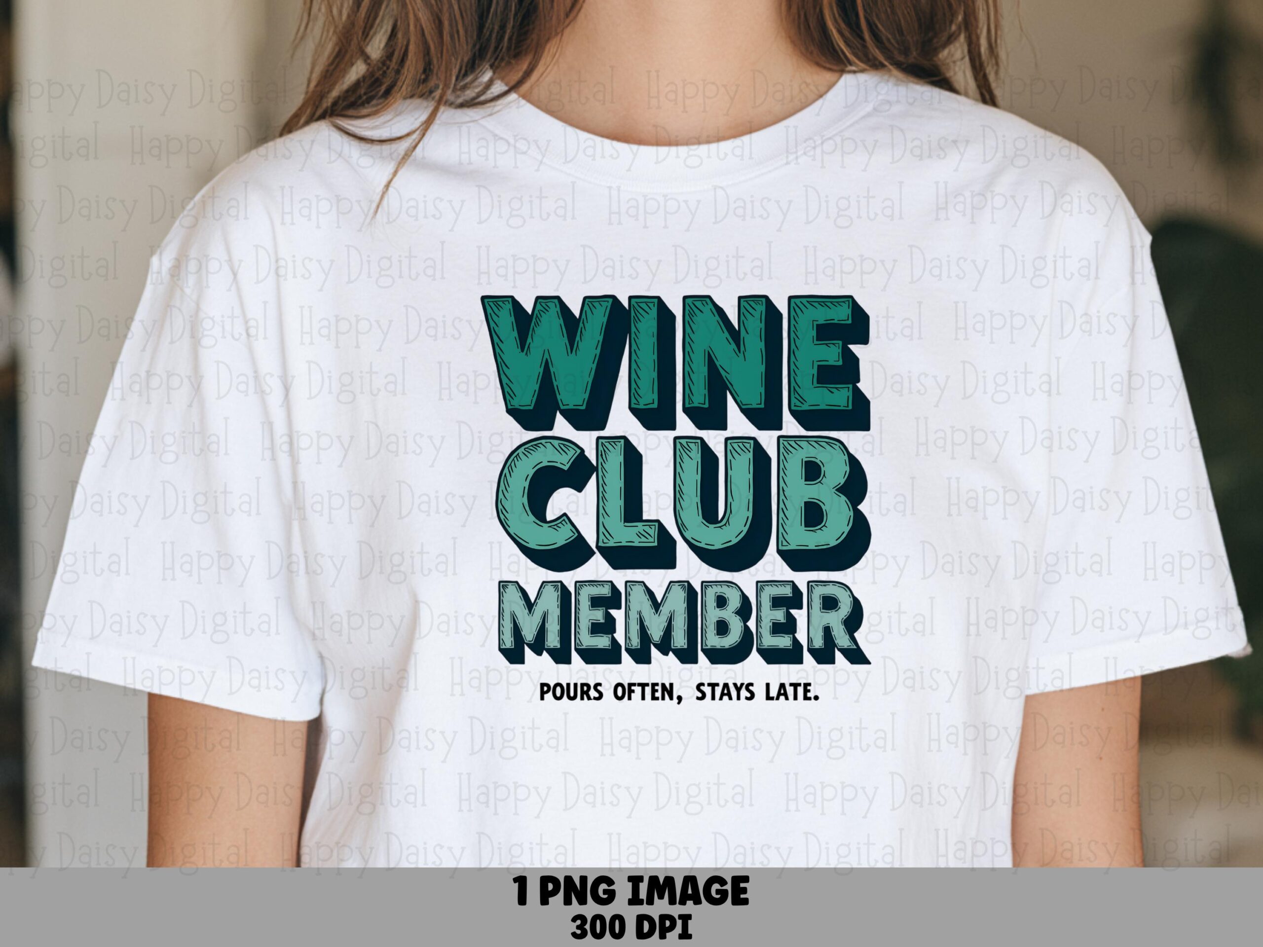 Wine Club Member PNG Wine Club Member Gradient Text Design Commercial Use POD
