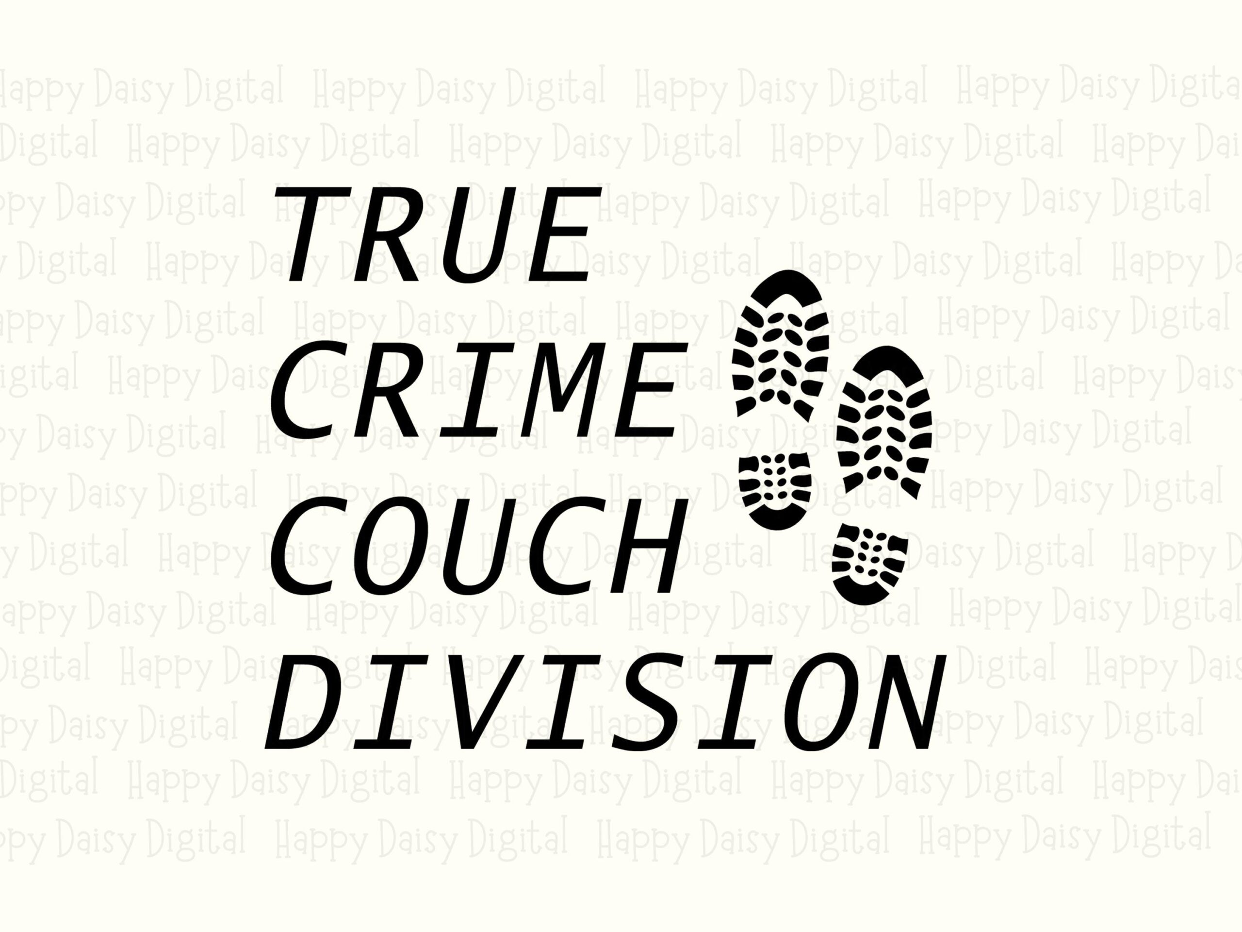 True Crime Couch Division SVG PNG True Crime Couch Footprint Icon Cricut Silhouette Canva Commercial Use POD - Image 2