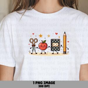 School Supplies Icons PNG School Supplies Design Colorful Icon Illustration Sublimation Design Commercial Use POD