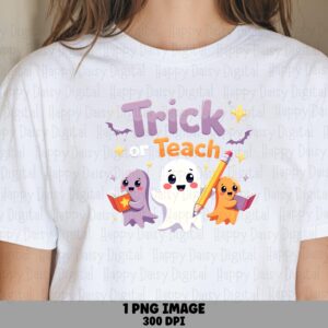 Trick Teach PNG Trick Teach Pun Ghost Illustration Sublimation Design Commercial Use POD