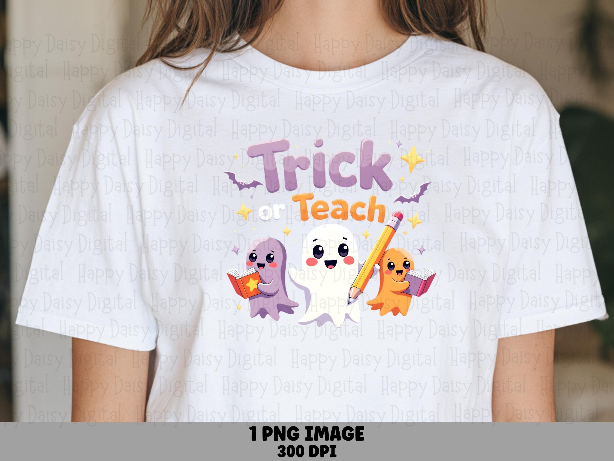 Trick Teach PNG Trick Teach Pun Ghost Illustration Sublimation Design Commercial Use POD