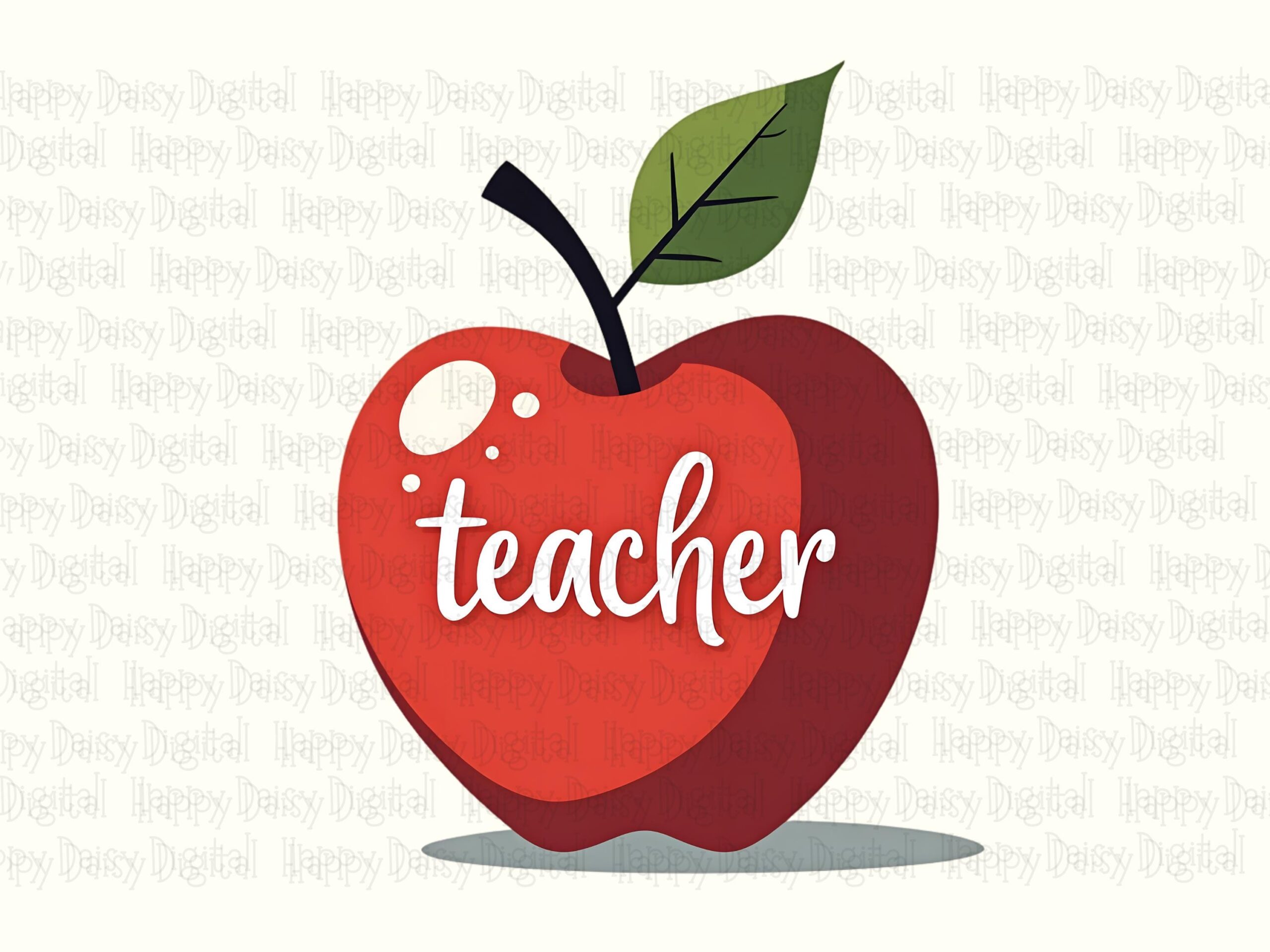 Teacher PNG Teacher Apple Illustration Integrated Text Design Sublimation Design Commercial Use POD - Image 2