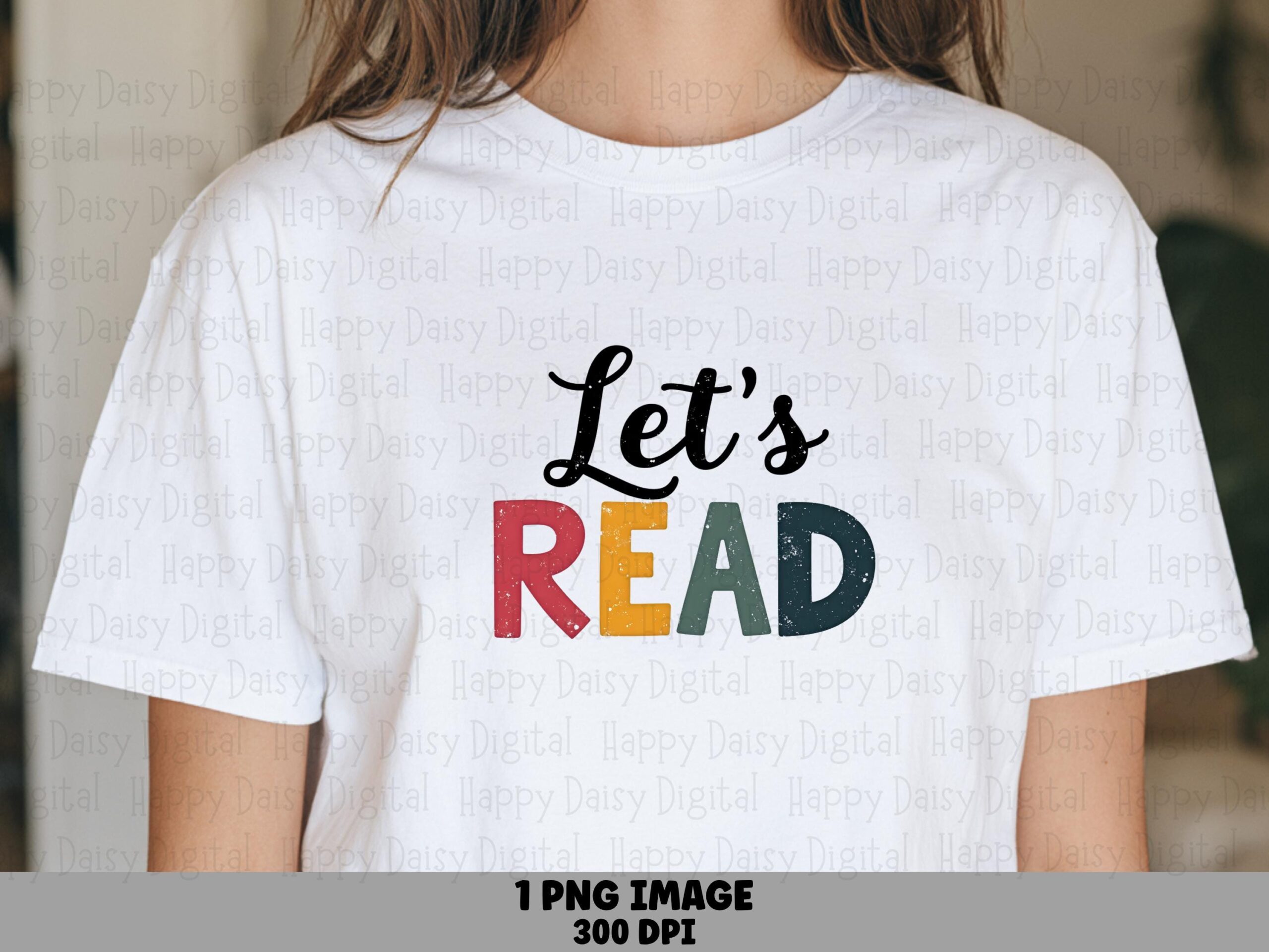 Let's Read PNG Lets Read Design Bold Stacked Text Sublimation Design Commercial Use POD