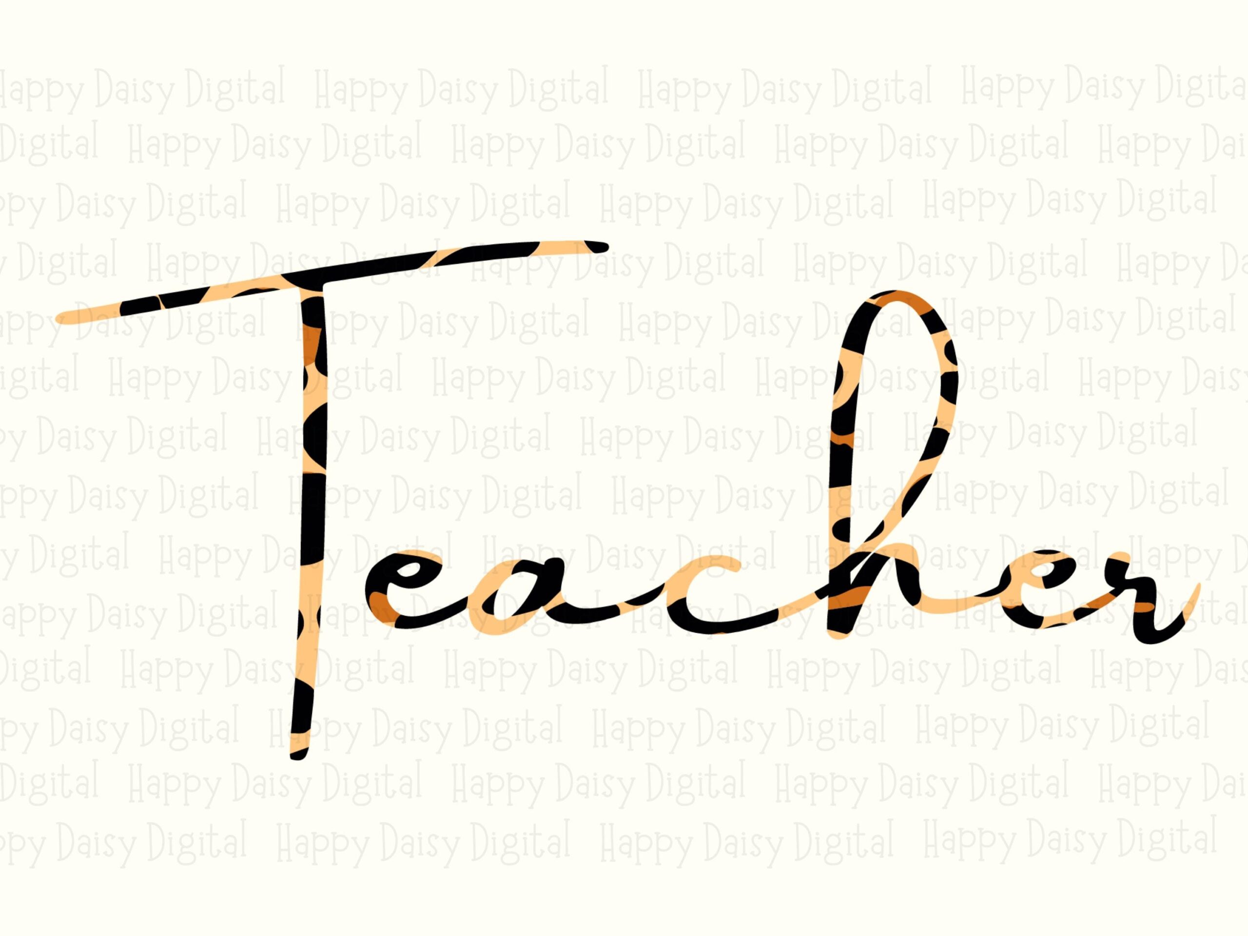 Teach SVG PNG Teach Elegant Script Flowing Script Text Cricut Silhouette Canva Commercial Use POD - Image 2
