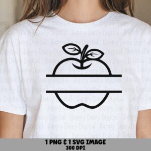 Apple Leaf Icon SVG PNG Apple Leaf Icon Simple Line Art Cricut Silhouette Canva Commercial Use POD