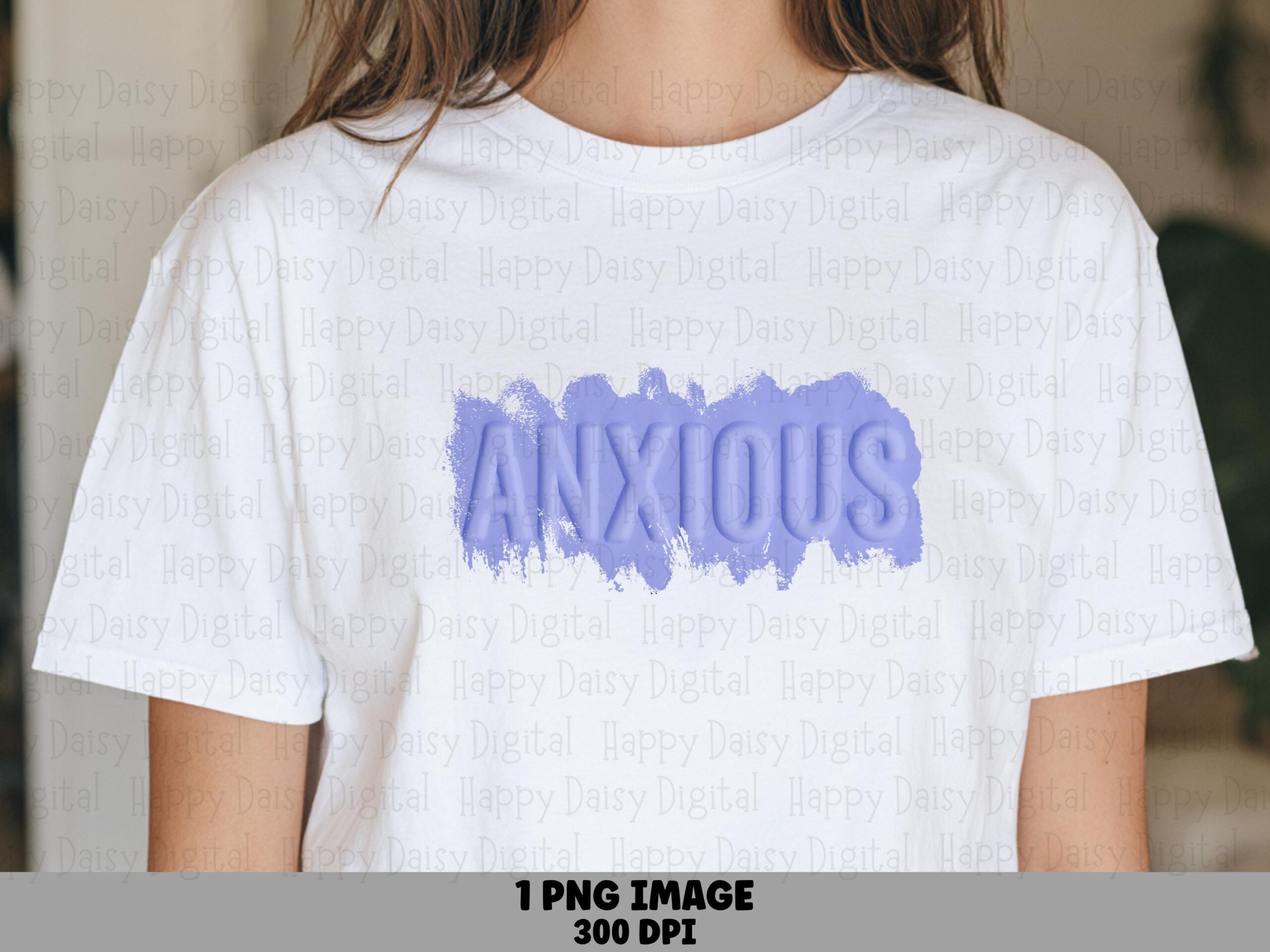 Anxious PNG Anxious Text Design Distressed Brush Text Commercial Use POD