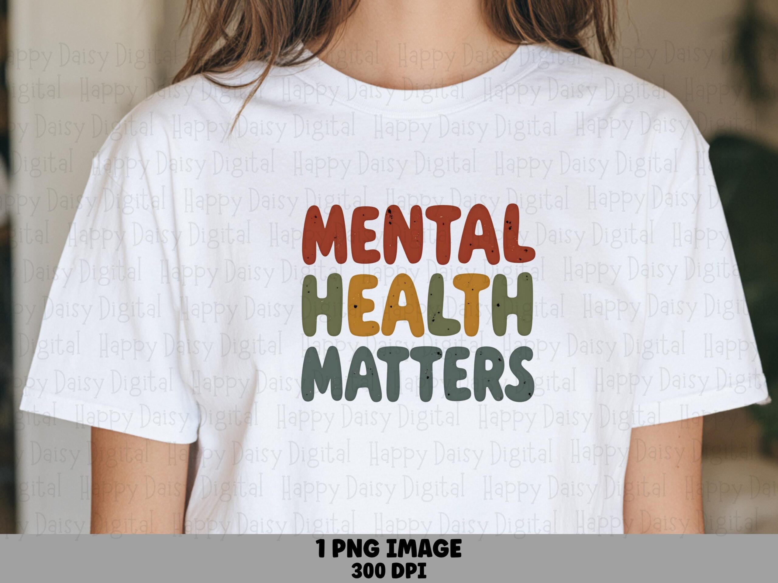 Mental Health Matters PNG Mental Health Matters Colorful Gradient Text Commercial Use POD