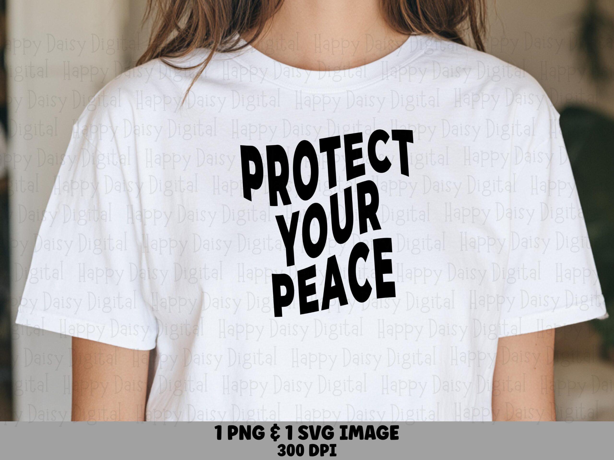Protect Your Peace SVG PNG Protect Your Peace Bold Stacked Text Cricut Silhouette Canva Commercial Use POD