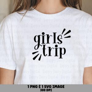Girls Trip SVG PNG Girls Trip Circle Design Sun Palm Accent Cricut Silhouette Canva Commercial Use POD