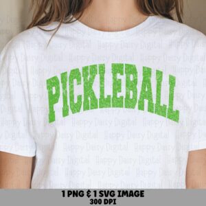 Pickleball SVG PNG Pickleball Varsity Text Arch Text Design Cricut Silhouette Canva Commercial Use POD
