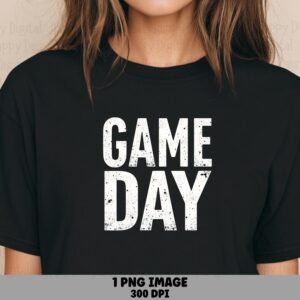 Game Day SVG PNG Game Day Bold Design Block Text Design Cricut Silhouette Canva Commercial Use POD