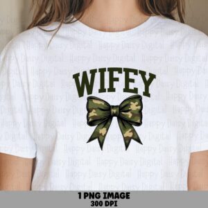 Wifey PNG Wifey Bow Design Bow Accent Commercial Use POD