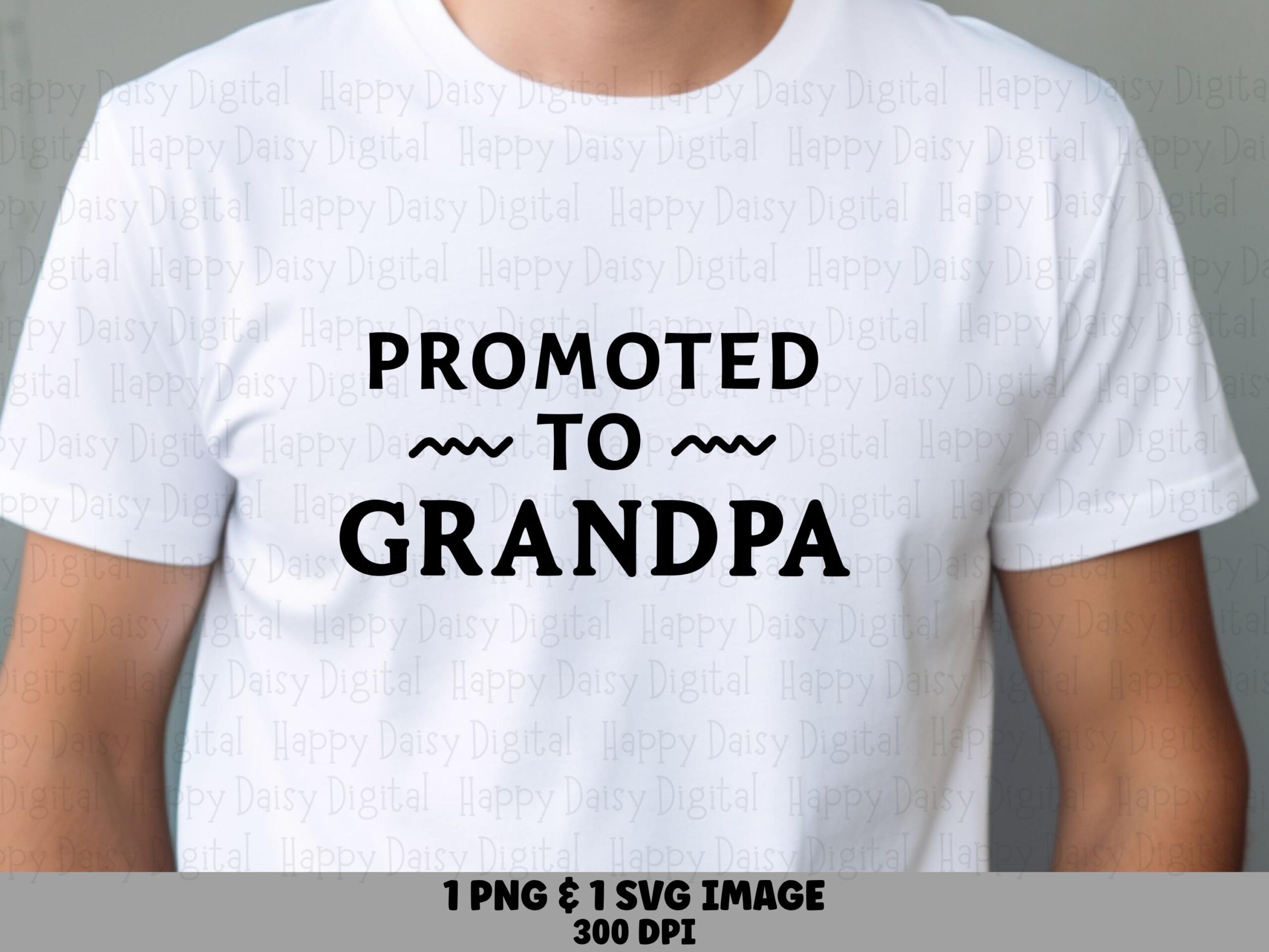 Promoted To Grandpa SVG PNG Promoted To Grandpa Bold Stacked Text Cricut Silhouette Canva Commercial Use POD