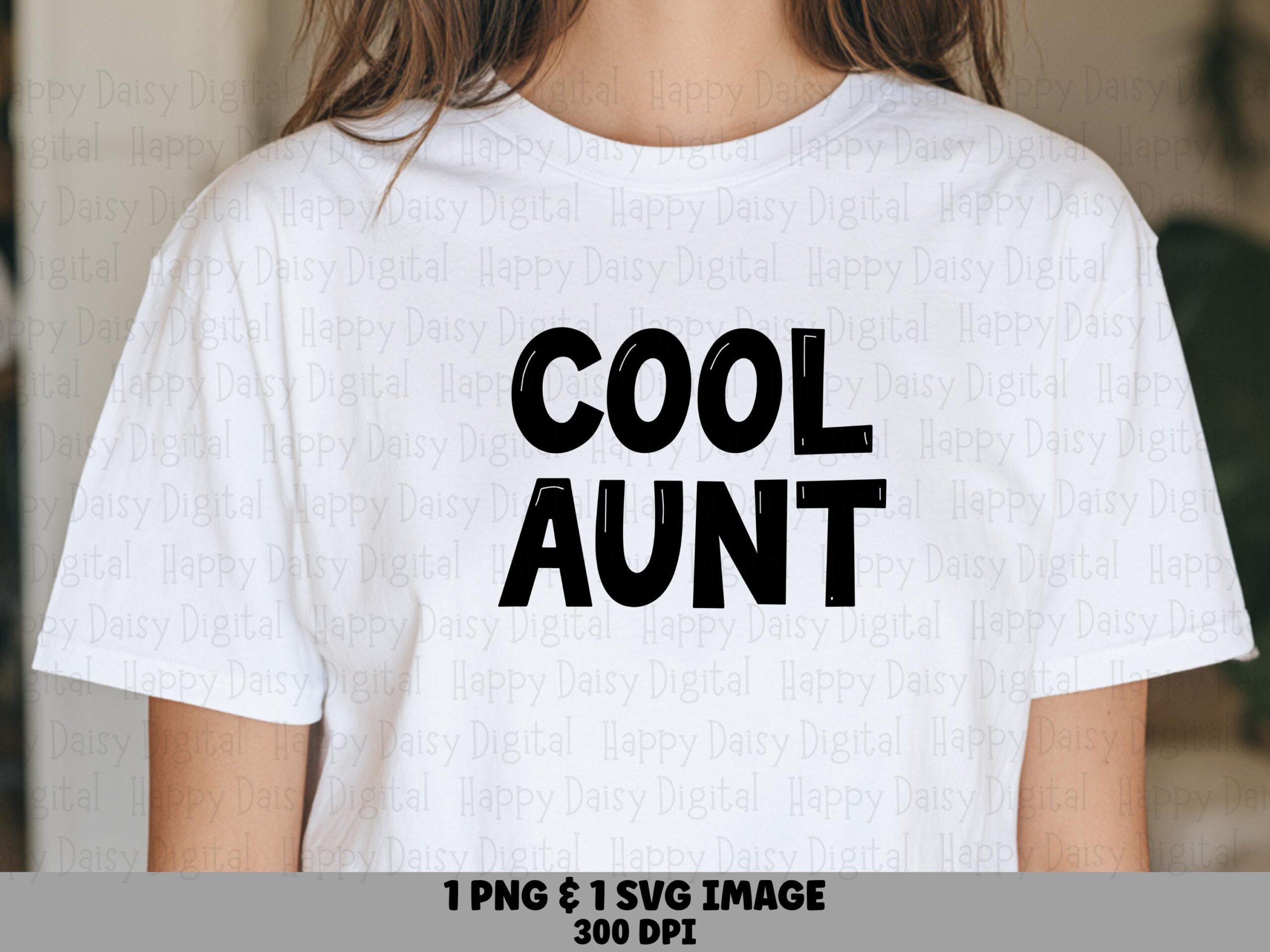 Cool Aunt SVG PNG Cool Aunt Bold Block Text Cricut Silhouette Canva Commercial Use POD