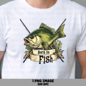 Born To Fish PNG Born To Fish Fishing Illustration Commercial Use POD