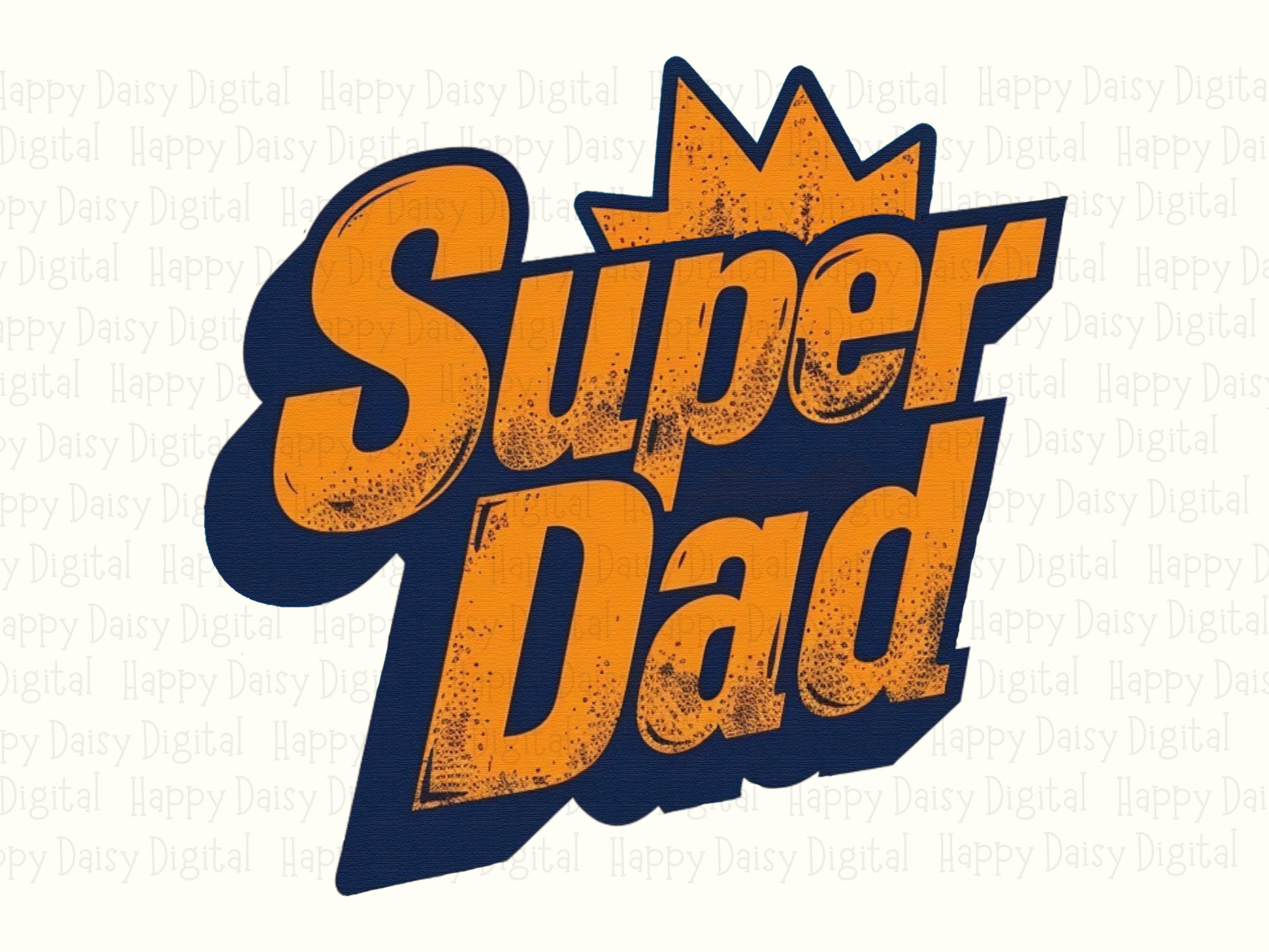 Super Dad PNG Super Dad Design Comic Text Style Commercial Use POD - Image 2
