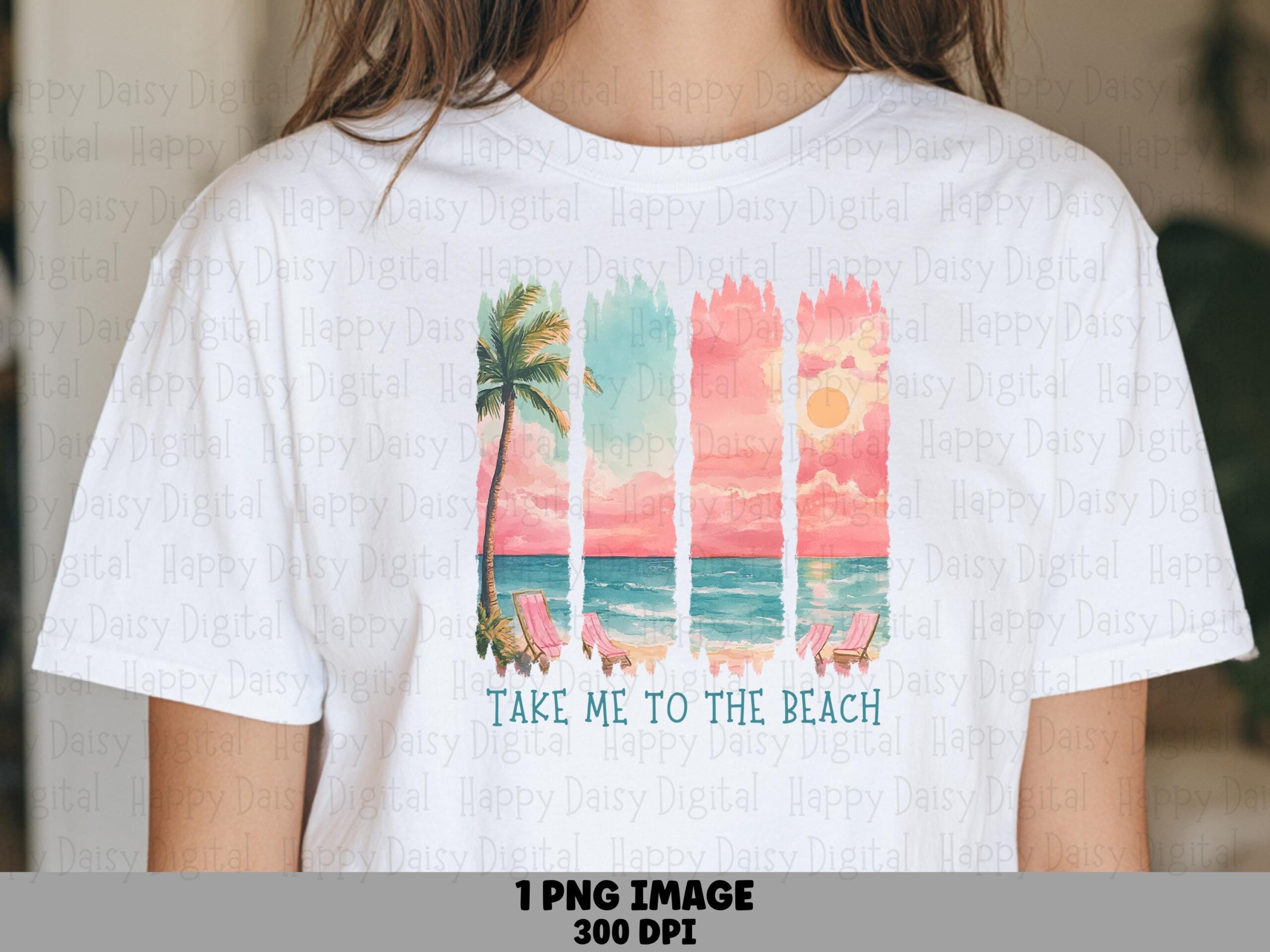Take Me To The Beach PNG Photo Strip Design Sublimation Design Beach Summer Commercial Use POD