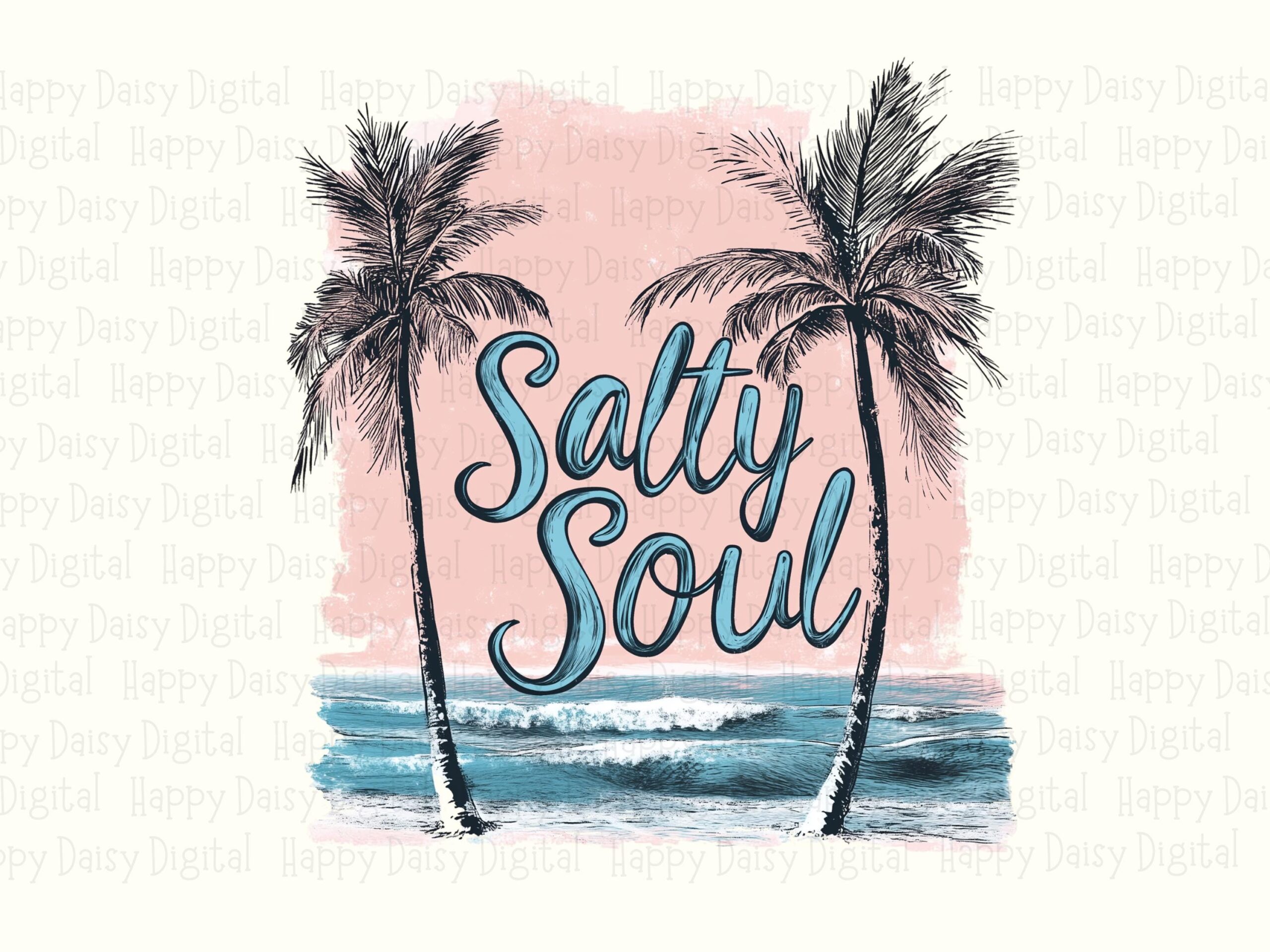 Salty Soul PNG Salty Soul Sublimation Design Beach Summer Commercial Use POD - Image 2