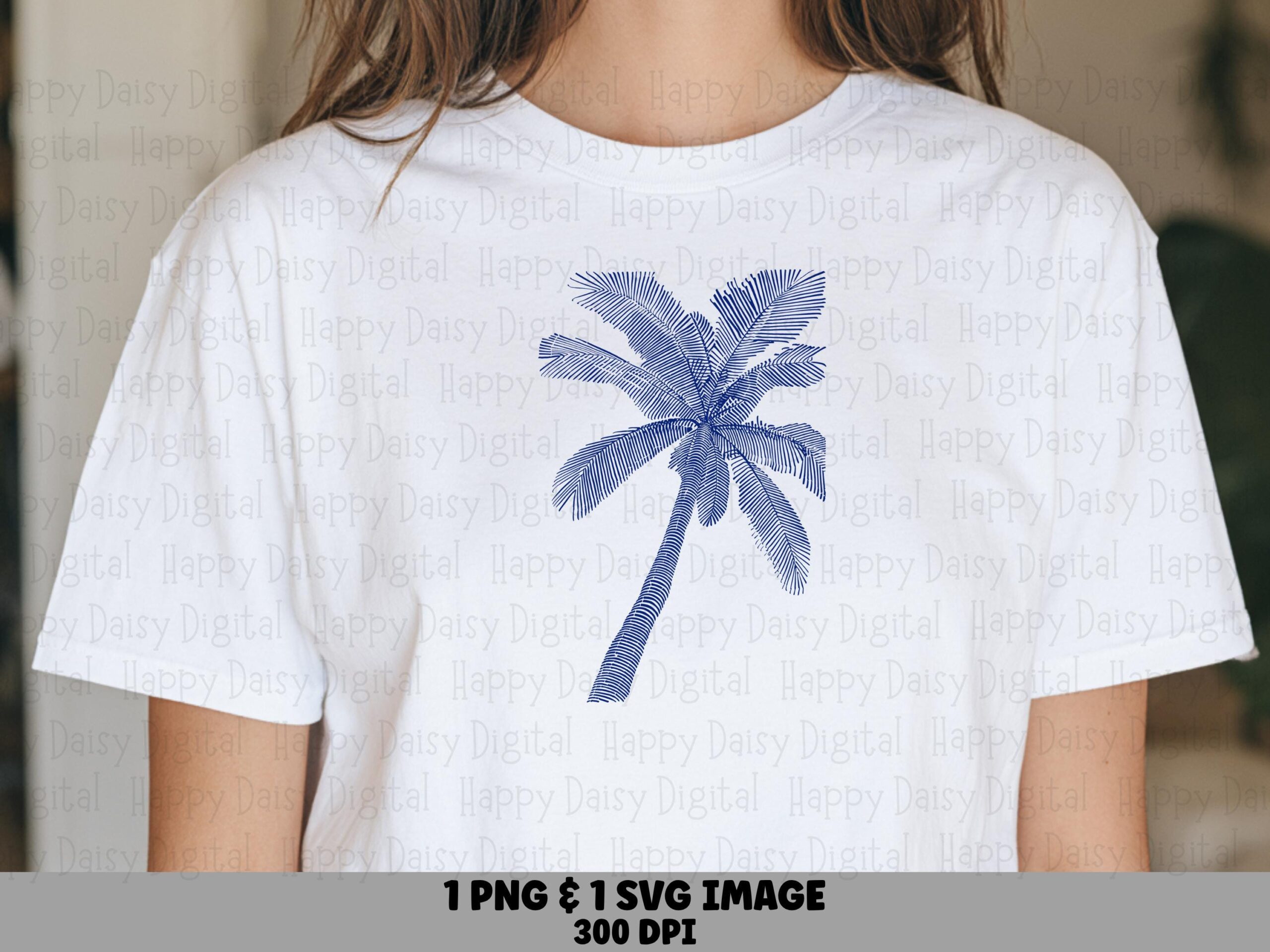 Blue Palm Silhouette SVG PNG Blue Palm Design Gradient Silhouette Sublimation Cricut Silhouette Canva Commercial Use POD