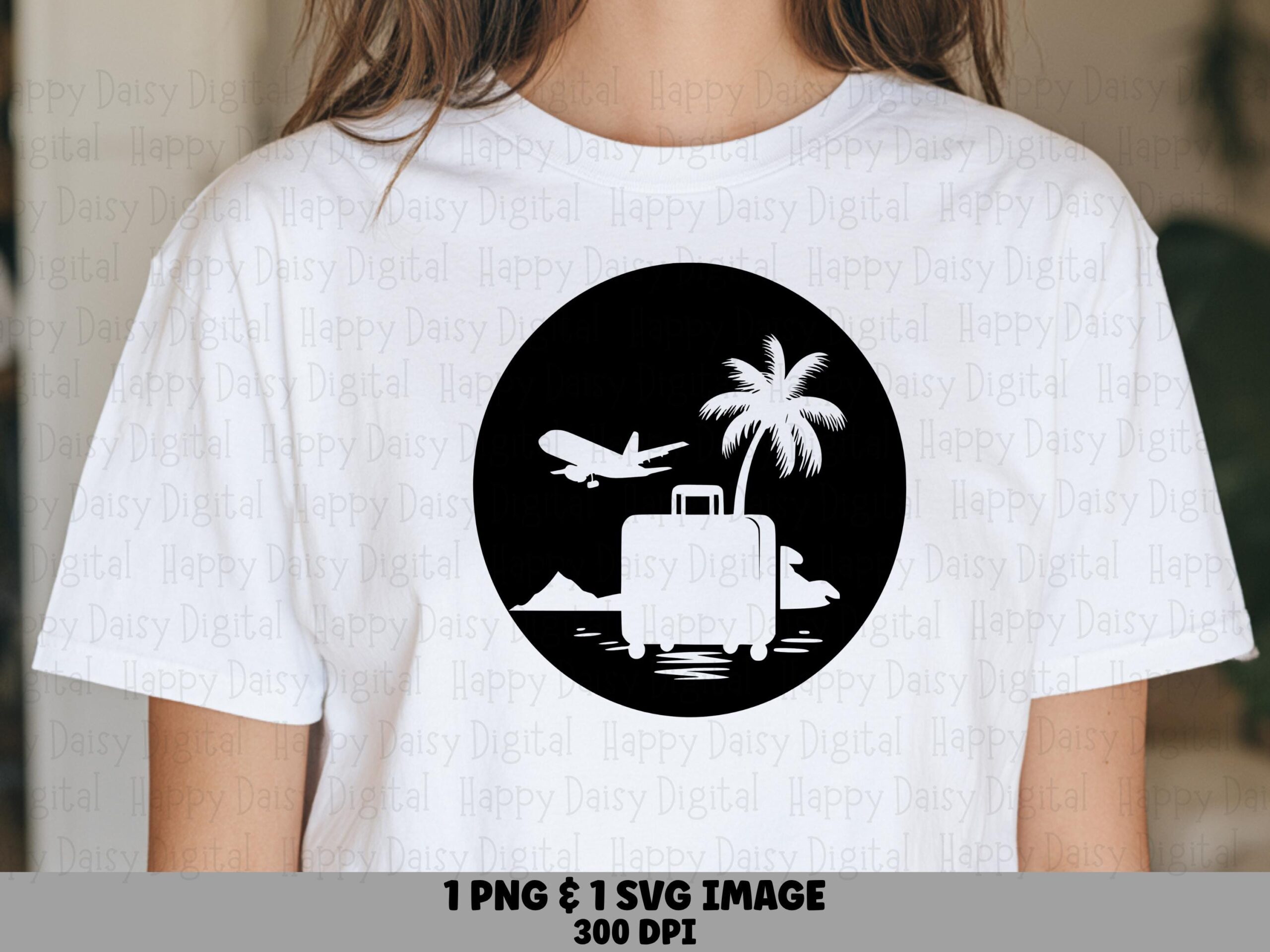 Travel Palm Icon SVG PNG Travel Icon Design Airplane Palm Sublimation Cricut Silhouette Canva Commercial Use POD