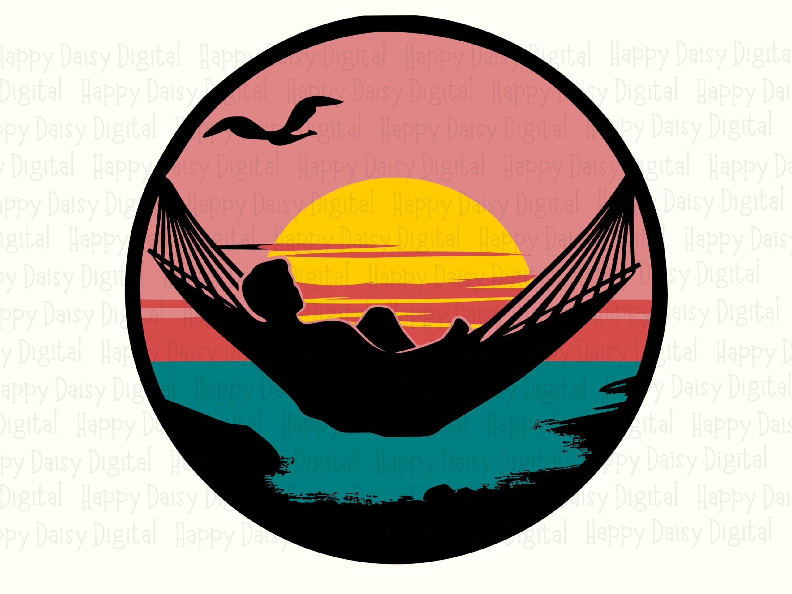Sunset Birds Circle SVG PNG Sunset Silhouette Birds Design Sublimation Cricut Silhouette Canva Commercial Use POD - Image 2