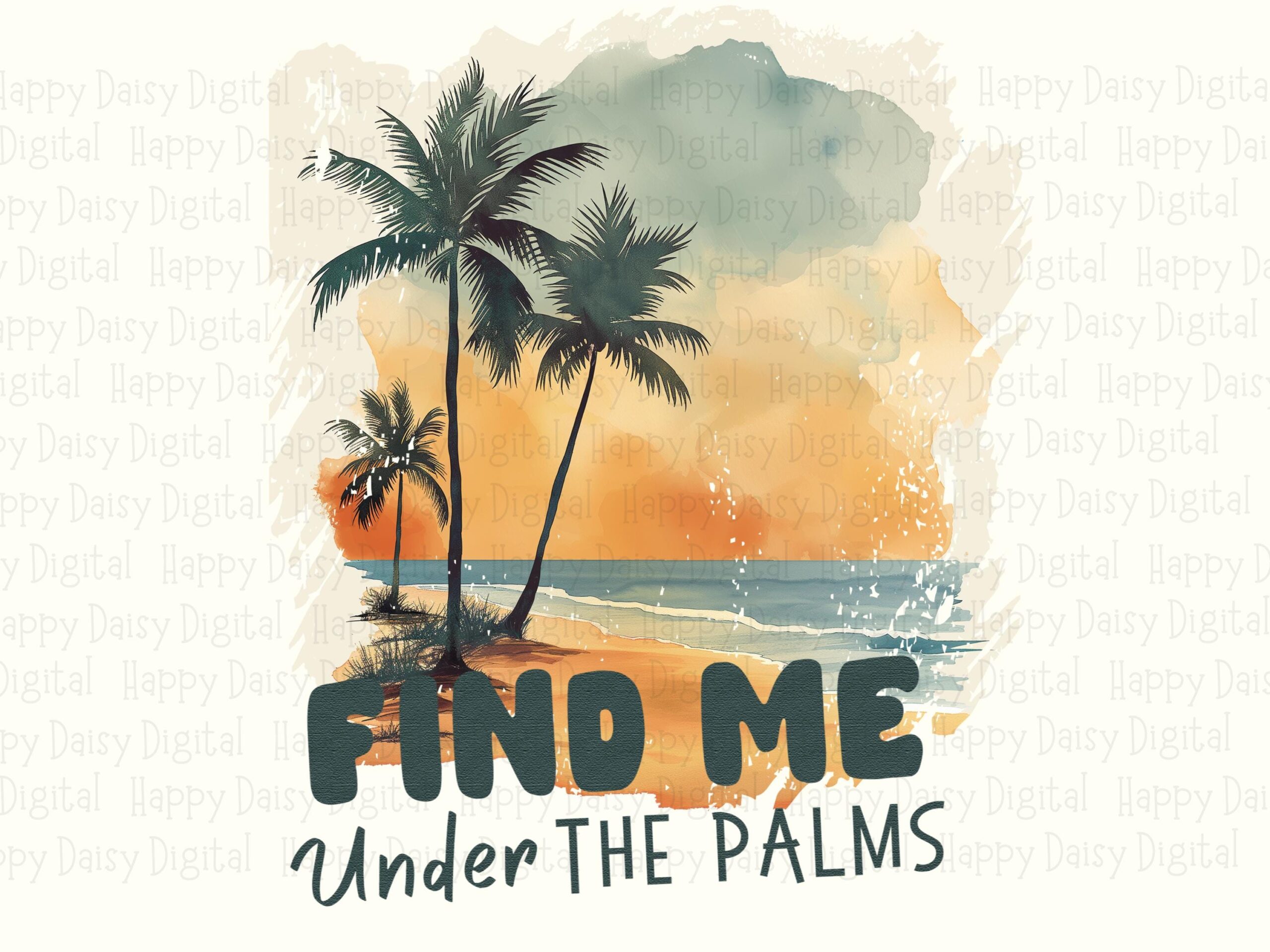 Find Me Under The Palms SVG PNG Find Me Under The Palms Colorful Badge Sublimation Cricut Silhouette Canva Commercial Use POD - Image 2